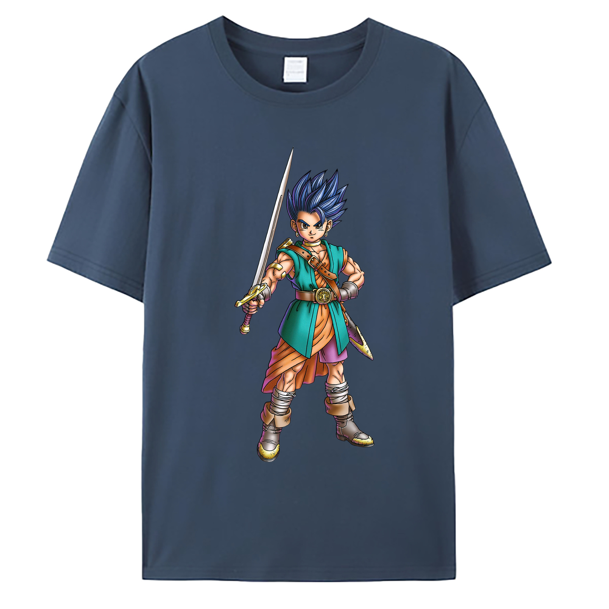 （画像用） ドラゴンクエスト Doragon Kuesuto Dragon Quest 綿100％ メンズ半袖Tシャツ｜肌触りやわらか＆通気性