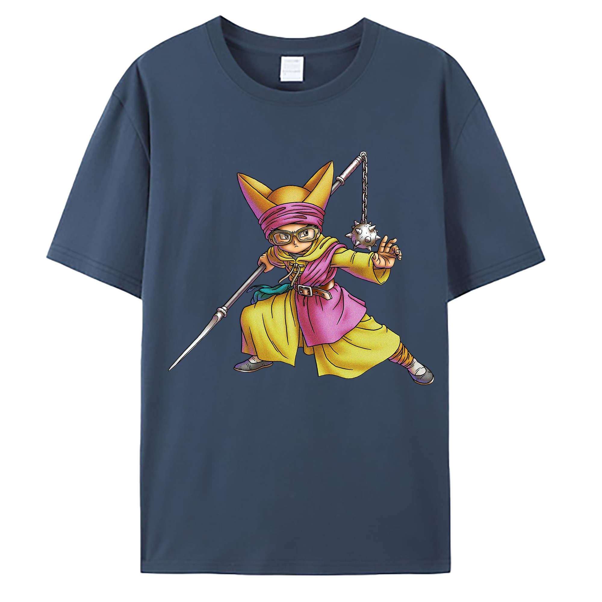 （画像用） ドラゴンクエスト Doragon Kuesuto Dragon Quest 綿100％ メンズ半袖Tシャツ｜肌触りやわらか＆通気性