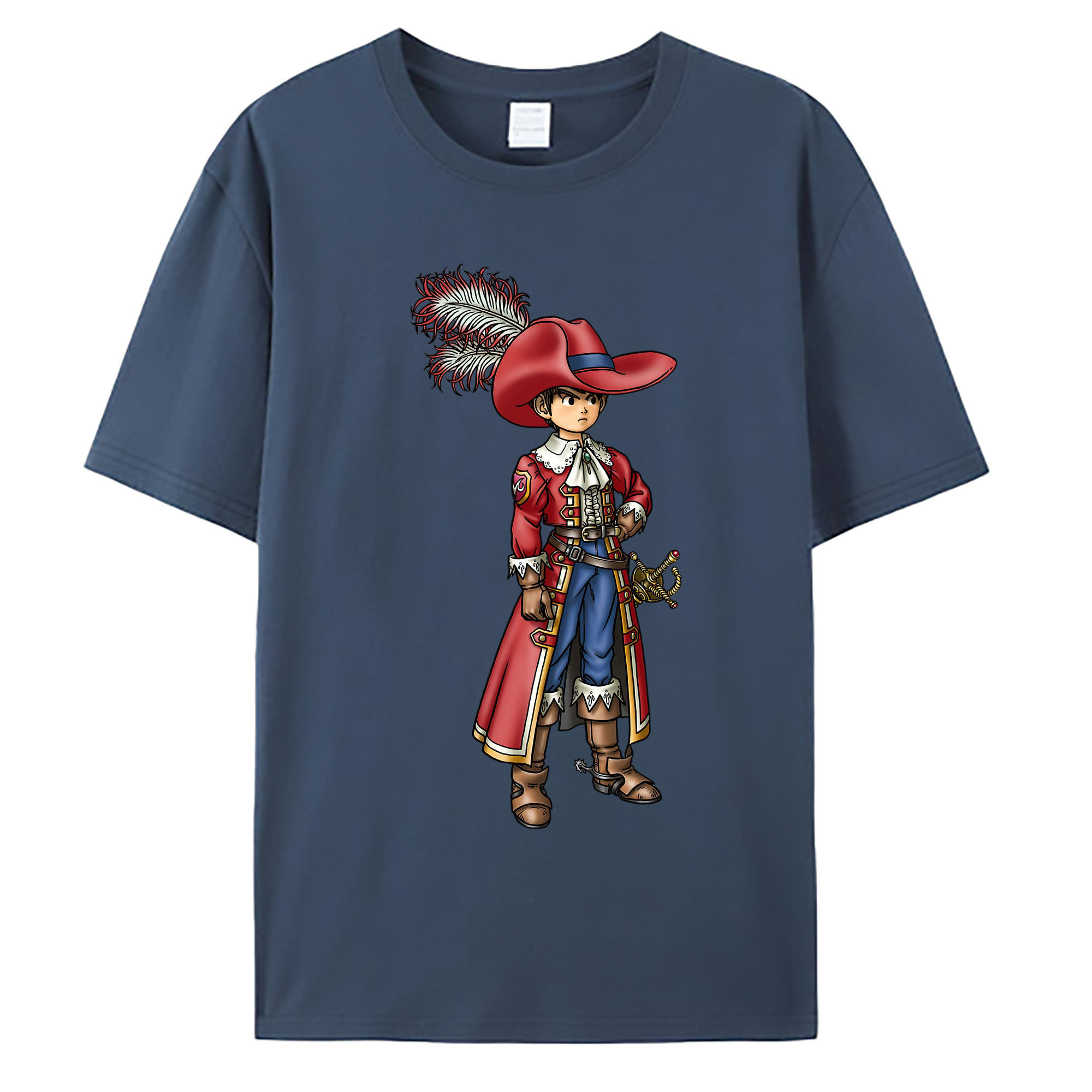 （画像用） ドラゴンクエスト Doragon Kuesuto Dragon Quest 綿100％ メンズ半袖Tシャツ｜肌触りやわらか＆通気性