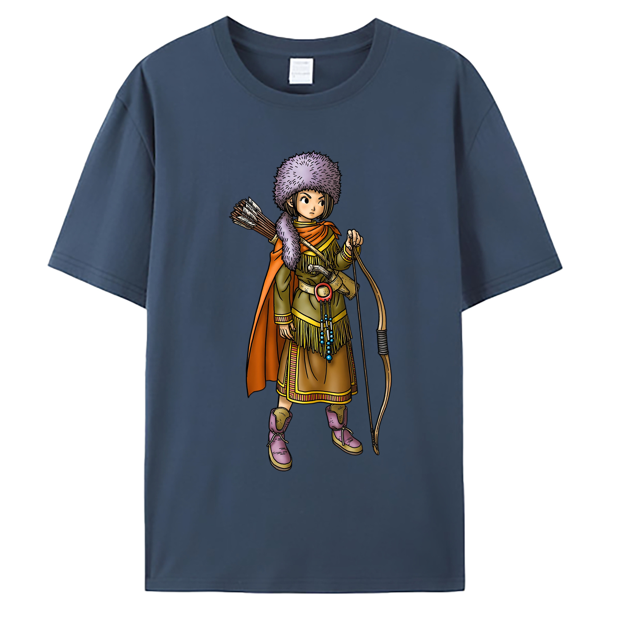（画像用） ドラゴンクエスト Doragon Kuesuto Dragon Quest 綿100％ メンズ半袖Tシャツ｜肌触りやわらか＆通気性