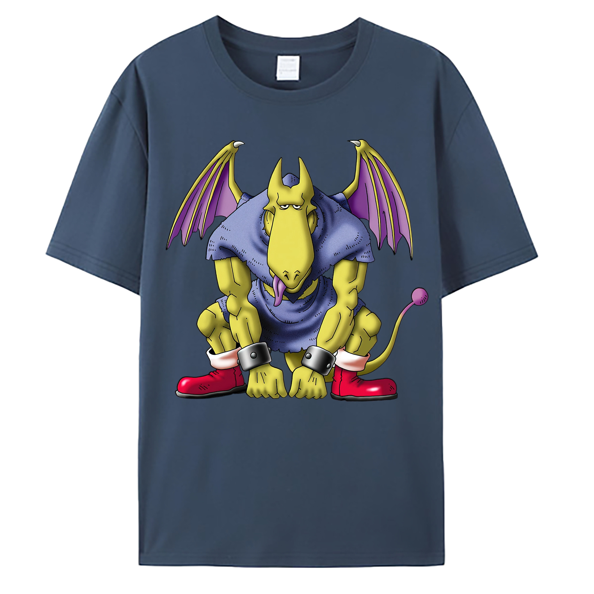 （画像用） ドラゴンクエスト Doragon Kuesuto Dragon Quest 綿100％ メンズ半袖Tシャツ｜肌触りやわらか＆通気性