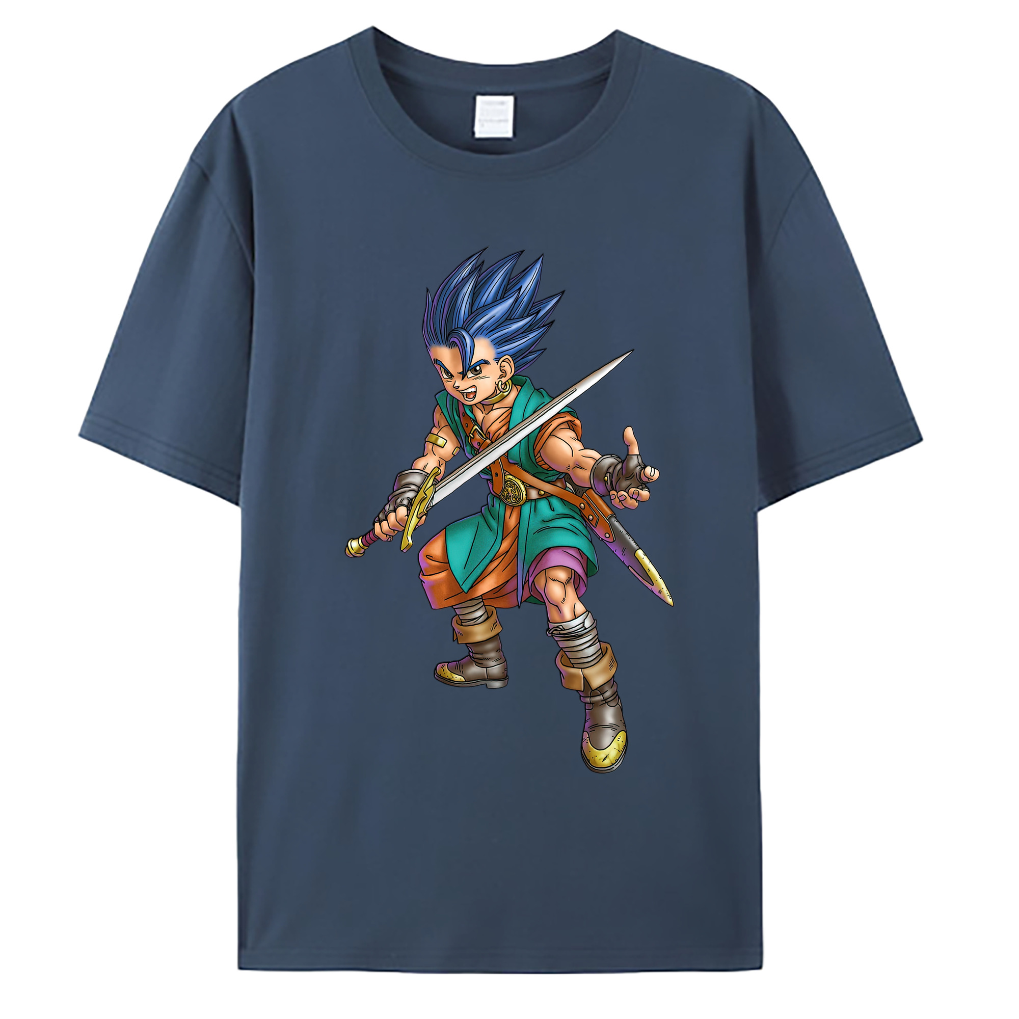 （画像用） ドラゴンクエスト Doragon Kuesuto Dragon Quest 綿100％ メンズ半袖Tシャツ｜肌触りやわらか＆通気性