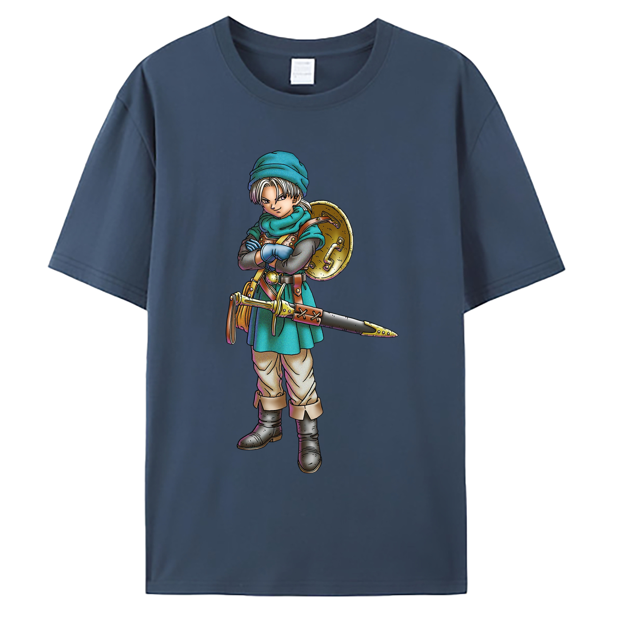 （画像用） ドラゴンクエスト Doragon Kuesuto Dragon Quest 綿100％ メンズ半袖Tシャツ｜肌触りやわらか＆通気性