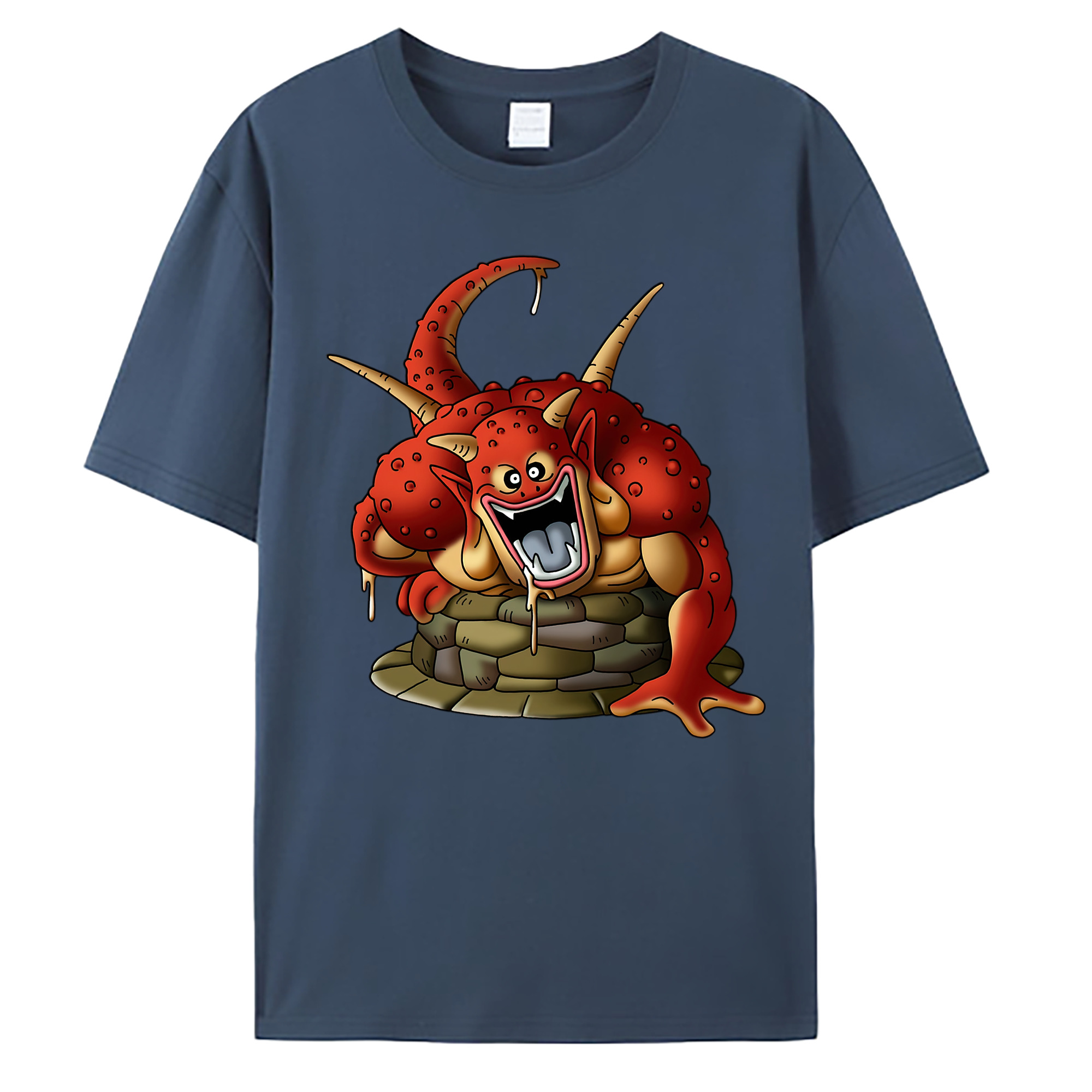 （画像用） ドラゴンクエスト Doragon Kuesuto Dragon Quest 綿100％ メンズ半袖Tシャツ｜肌触りやわらか＆通気性