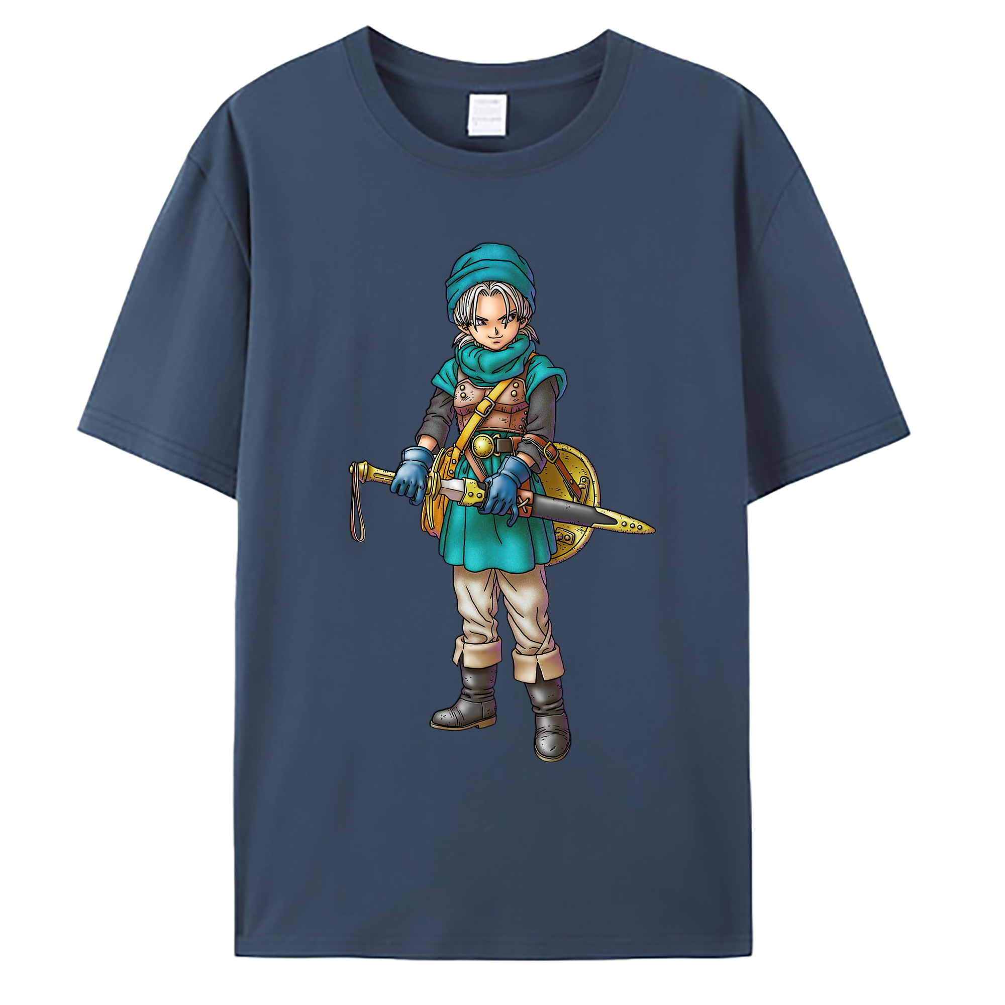 （画像用） ドラゴンクエスト Doragon Kuesuto Dragon Quest 綿100％ メンズ半袖Tシャツ｜肌触りやわらか＆通気性
