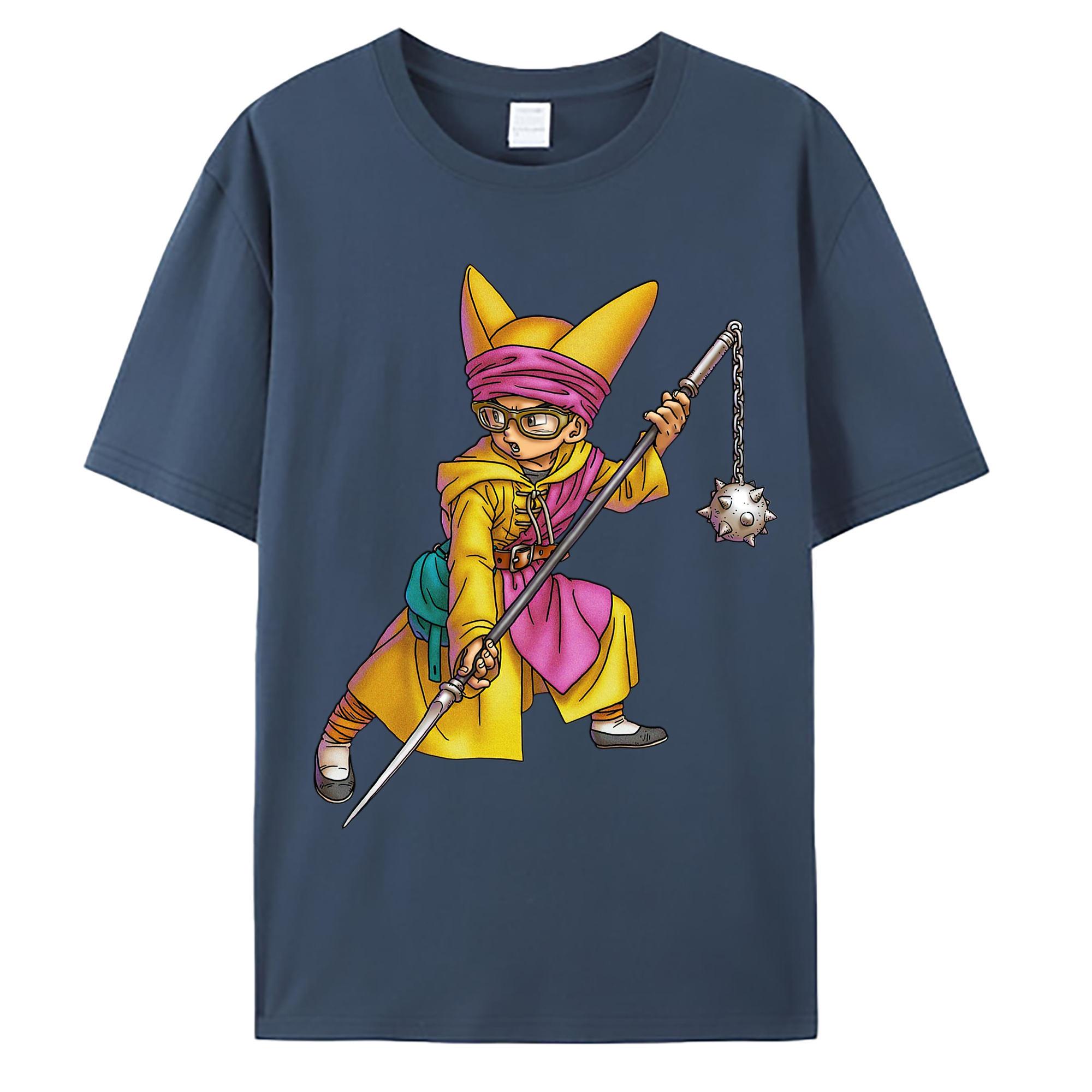 （画像用） ドラゴンクエスト Doragon Kuesuto Dragon Quest 綿100％ メンズ半袖Tシャツ｜肌触りやわらか＆通気性