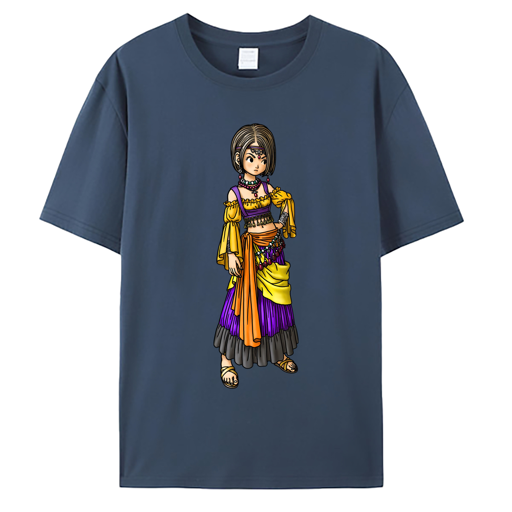 （画像用） ドラゴンクエスト Doragon Kuesuto Dragon Quest 綿100％ メンズ半袖Tシャツ｜肌触りやわらか＆通気性