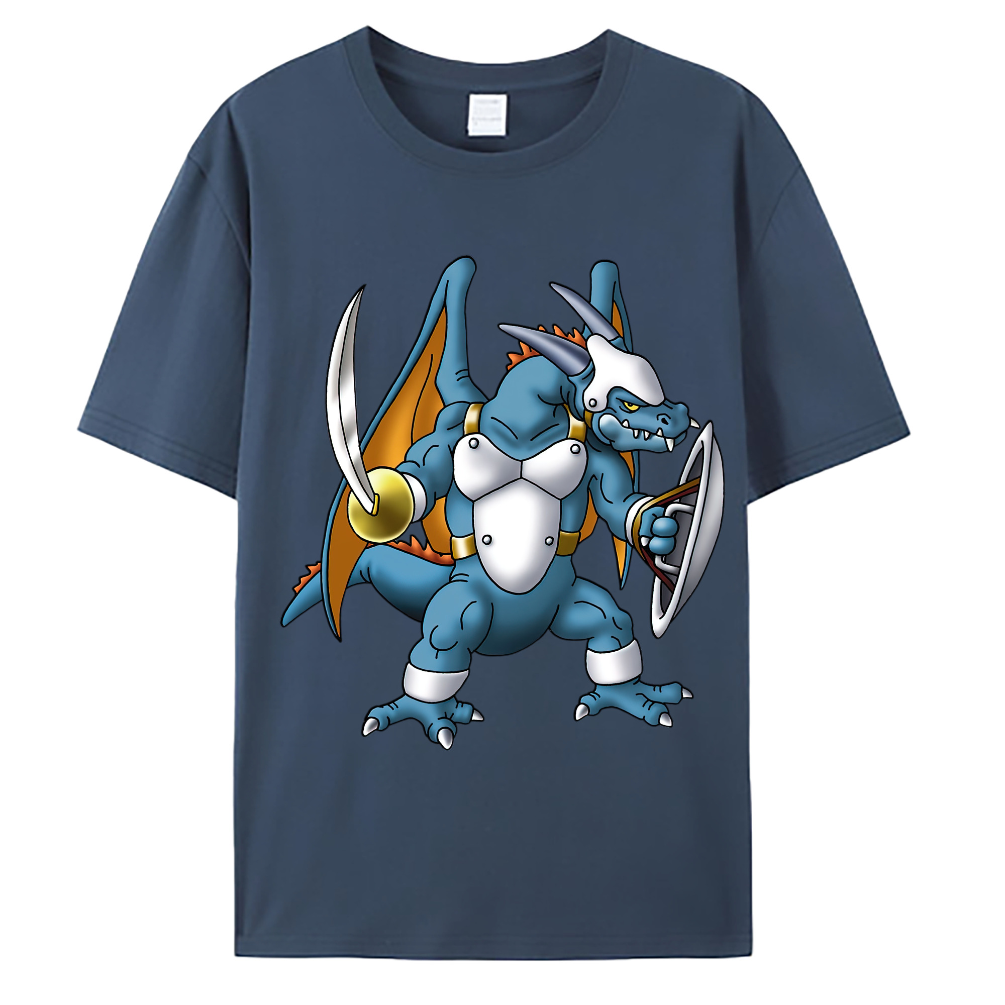 （画像用） ドラゴンクエスト Doragon Kuesuto Dragon Quest 綿100％ メンズ半袖Tシャツ｜肌触りやわらか＆通気性