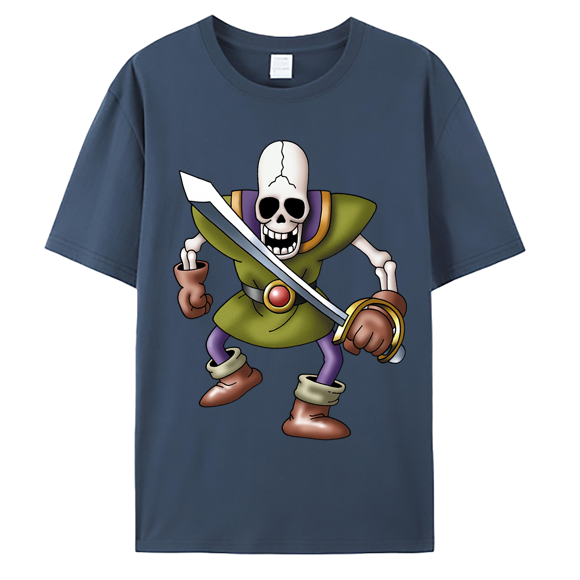 （画像用） ドラゴンクエスト Doragon Kuesuto Dragon Quest 綿100％ メンズ半袖Tシャツ｜肌触りやわらか＆通気性