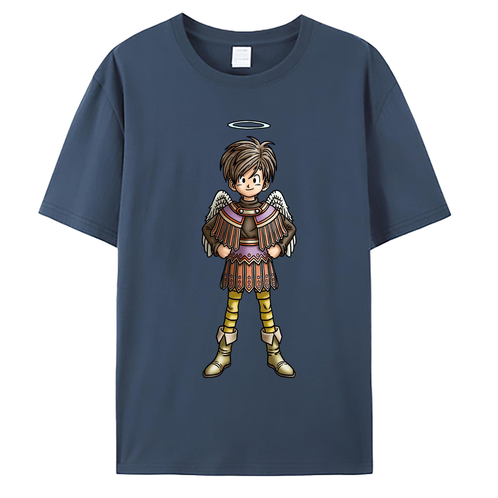（画像用） ドラゴンクエスト Doragon Kuesuto Dragon Quest 綿100％ メンズ半袖Tシャツ｜肌触りやわらか＆通気性
