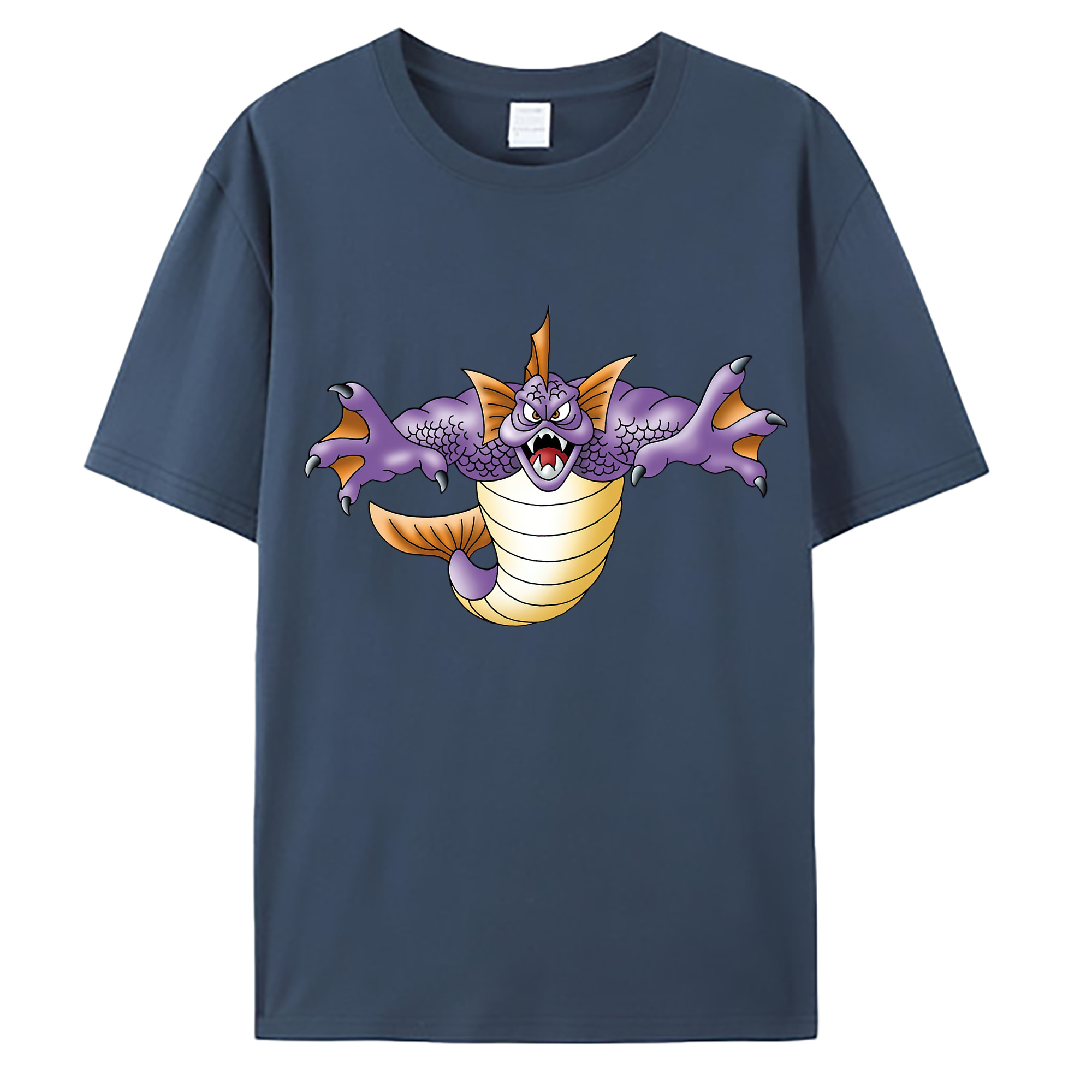 （画像用） ドラゴンクエスト Doragon Kuesuto Dragon Quest 綿100％ メンズ半袖Tシャツ｜肌触りやわらか＆通気性