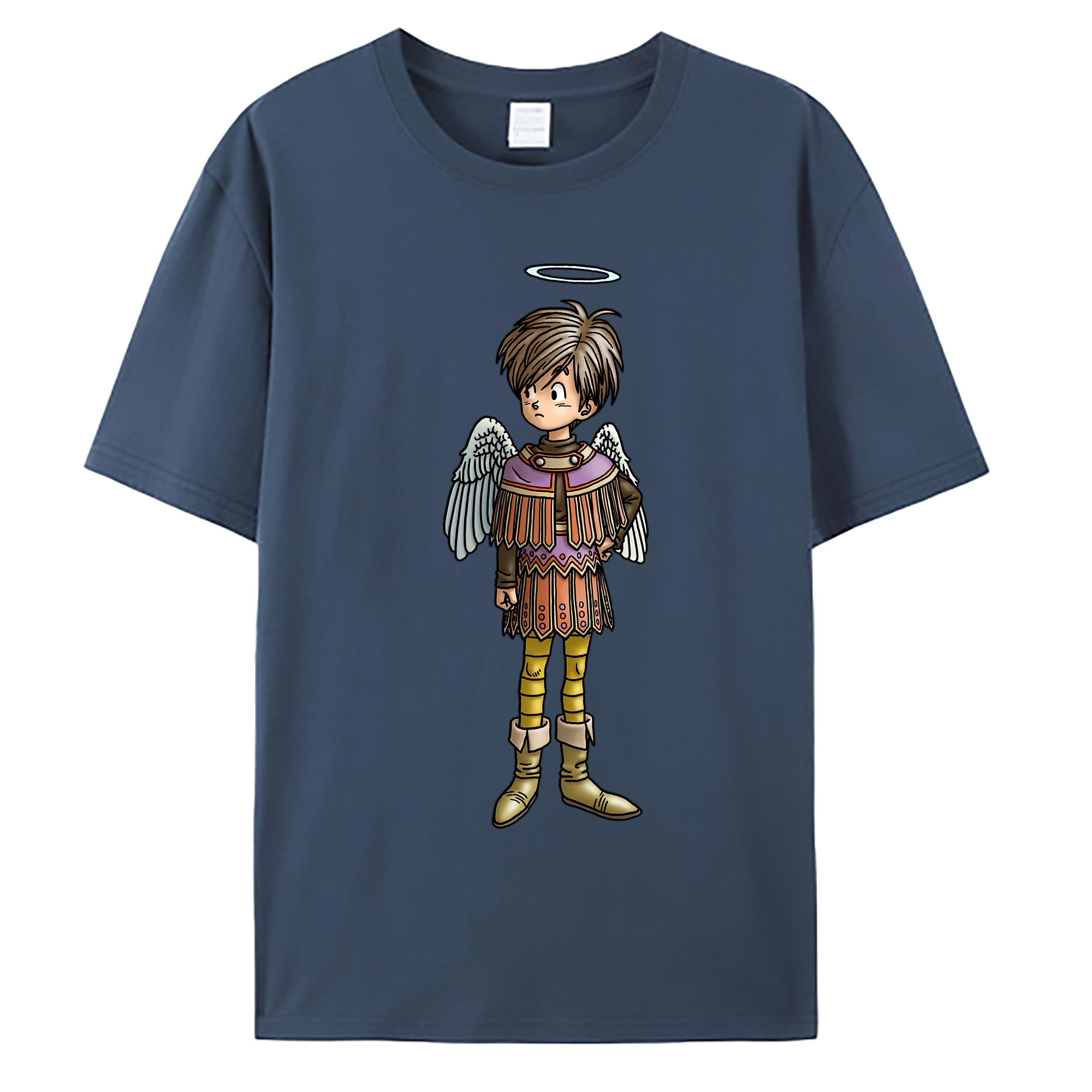 （画像用） ドラゴンクエスト Doragon Kuesuto Dragon Quest 綿100％ メンズ半袖Tシャツ｜肌触りやわらか＆通気性