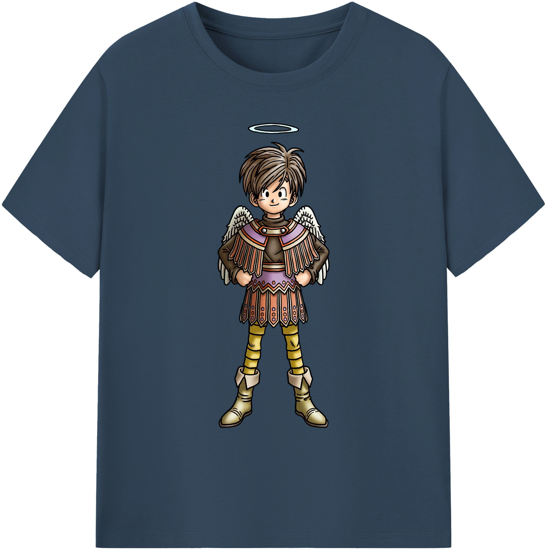 （画像用） ドラゴンクエスト Doragon Kuesuto Dragon Quest 綿100％ メンズ半袖Tシャツ｜肌触りやわらか＆通気性
