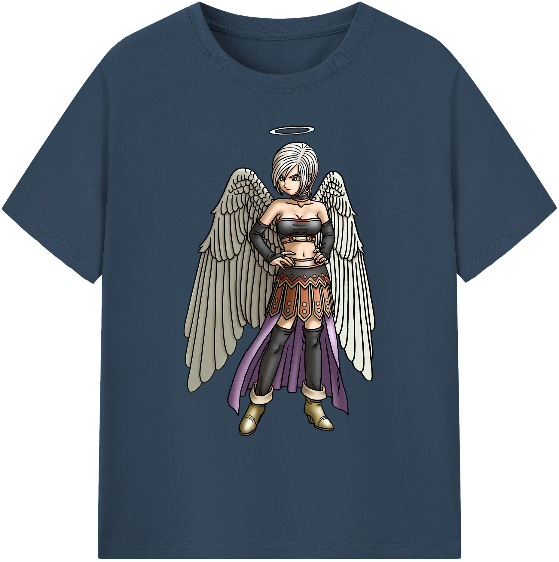 （画像用） ドラゴンクエスト Doragon Kuesuto Dragon Quest 綿100％ メンズ半袖Tシャツ｜肌触りやわらか＆通気性