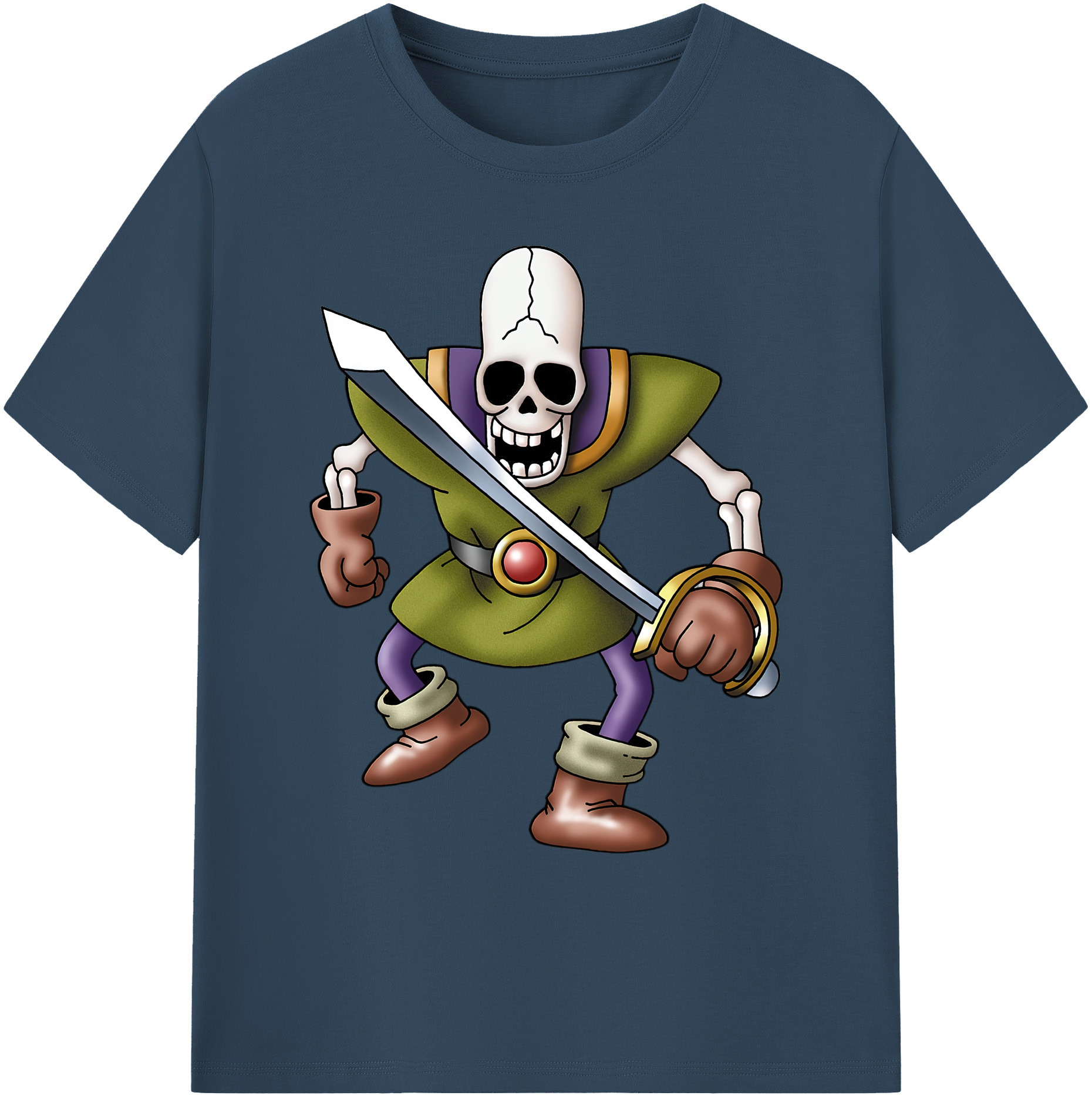 （画像用） ドラゴンクエスト Doragon Kuesuto Dragon Quest 綿100％ メンズ半袖Tシャツ｜肌触りやわらか＆通気性