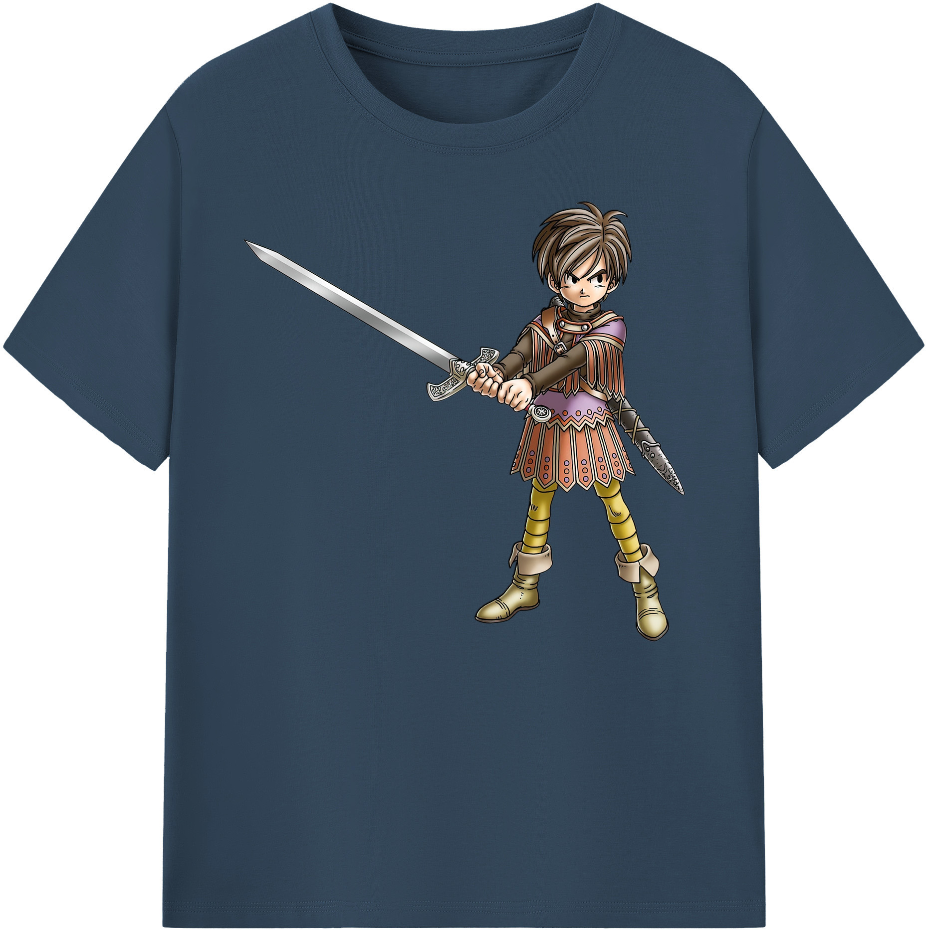 （画像用） ドラゴンクエスト Doragon Kuesuto Dragon Quest 綿100％ メンズ半袖Tシャツ｜肌触りやわらか＆通気性