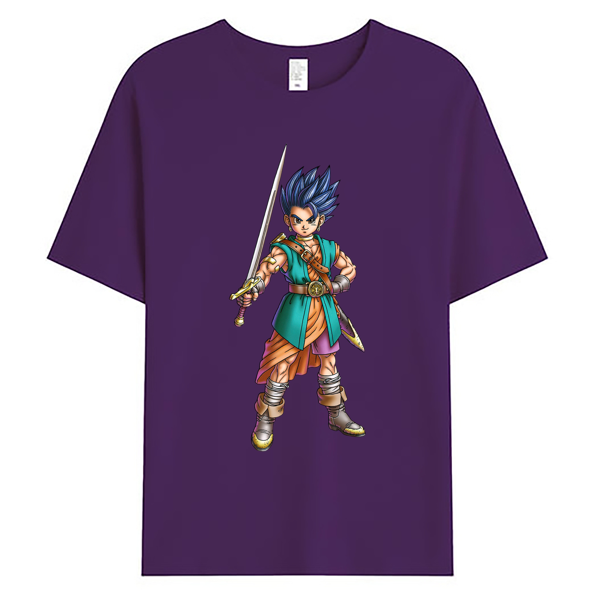 （画像用） ドラゴンクエスト Doragon Kuesuto Dragon Quest 綿100％ メンズ半袖Tシャツ｜肌触りやわらか＆通気性
