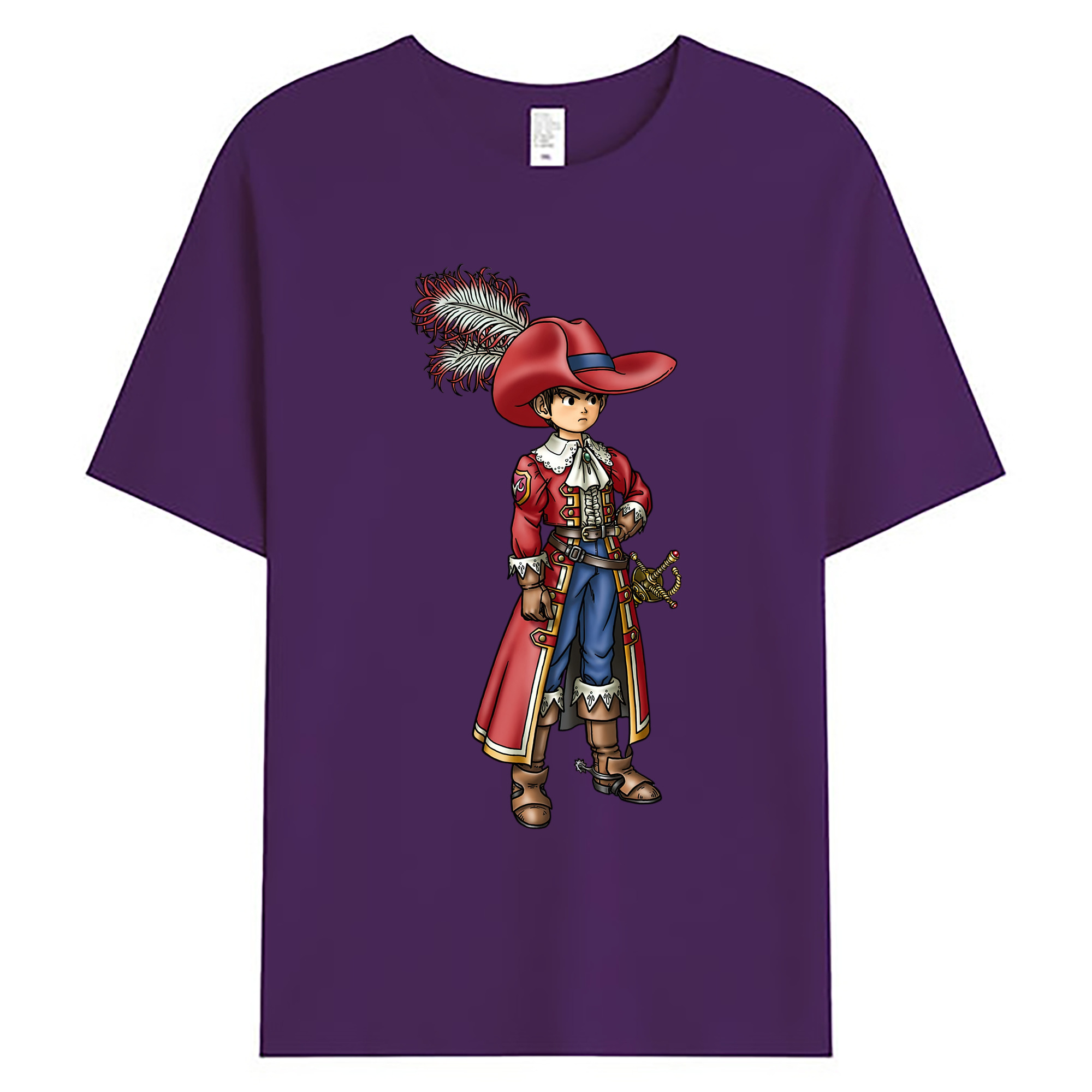 （画像用） ドラゴンクエスト Doragon Kuesuto Dragon Quest 綿100％ メンズ半袖Tシャツ｜肌触りやわらか＆通気性