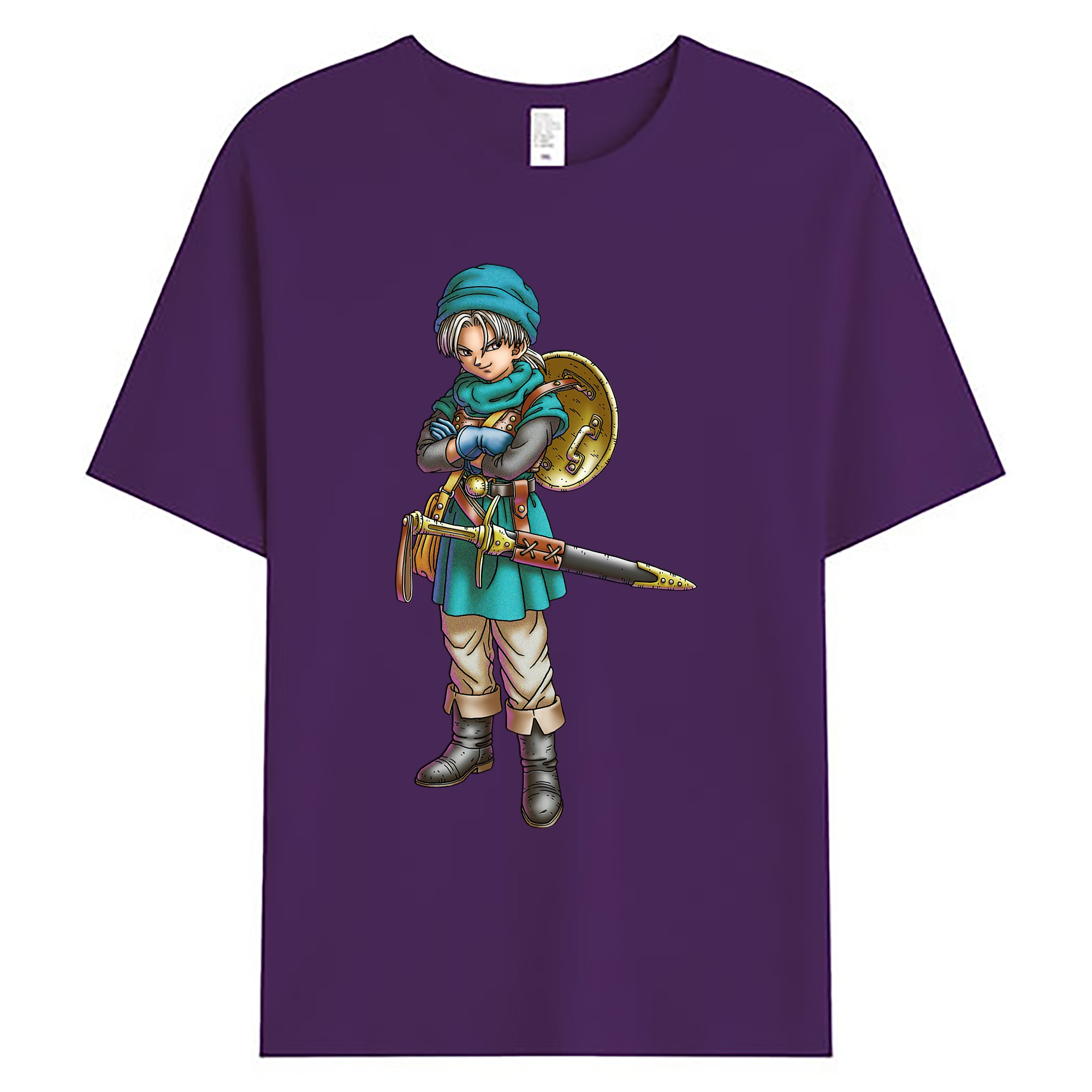 （画像用） ドラゴンクエスト Doragon Kuesuto Dragon Quest 綿100％ メンズ半袖Tシャツ｜肌触りやわらか＆通気性