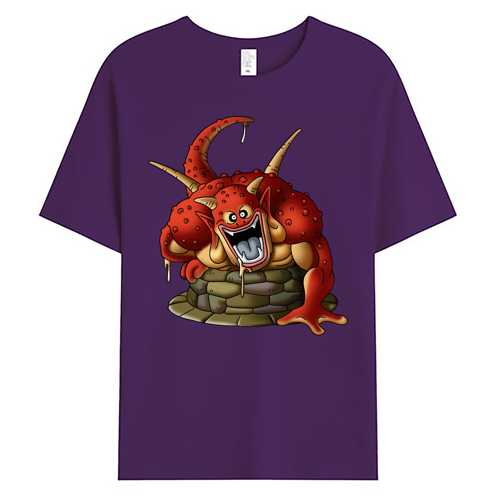 （画像用） ドラゴンクエスト Doragon Kuesuto Dragon Quest 綿100％ メンズ半袖Tシャツ｜肌触りやわらか＆通気性