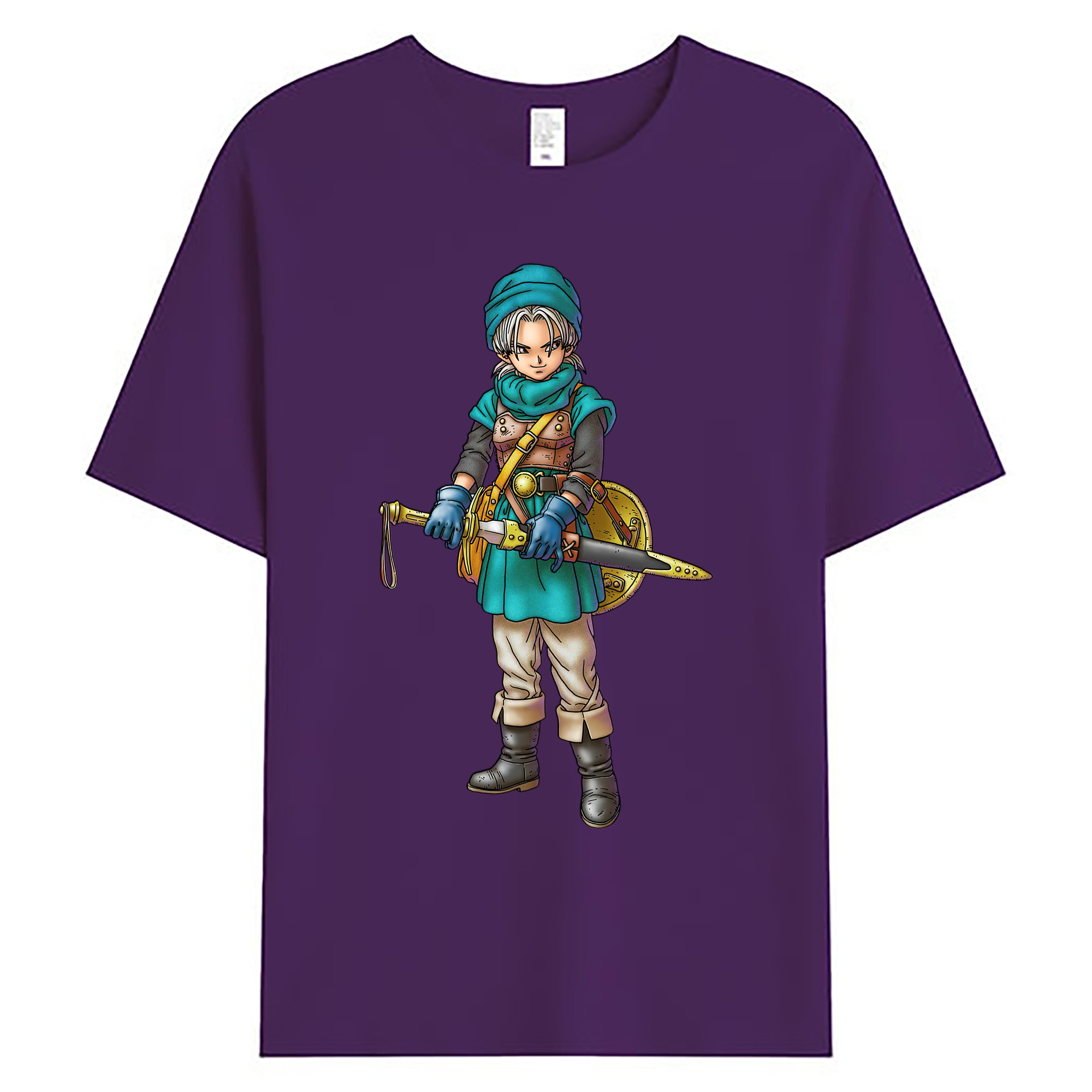 （画像用） ドラゴンクエスト Doragon Kuesuto Dragon Quest 綿100％ メンズ半袖Tシャツ｜肌触りやわらか＆通気性