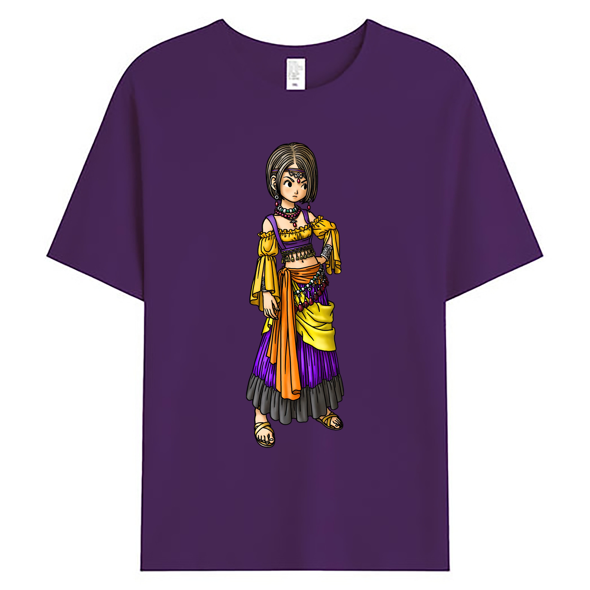 （画像用） ドラゴンクエスト Doragon Kuesuto Dragon Quest 綿100％ メンズ半袖Tシャツ｜肌触りやわらか＆通気性