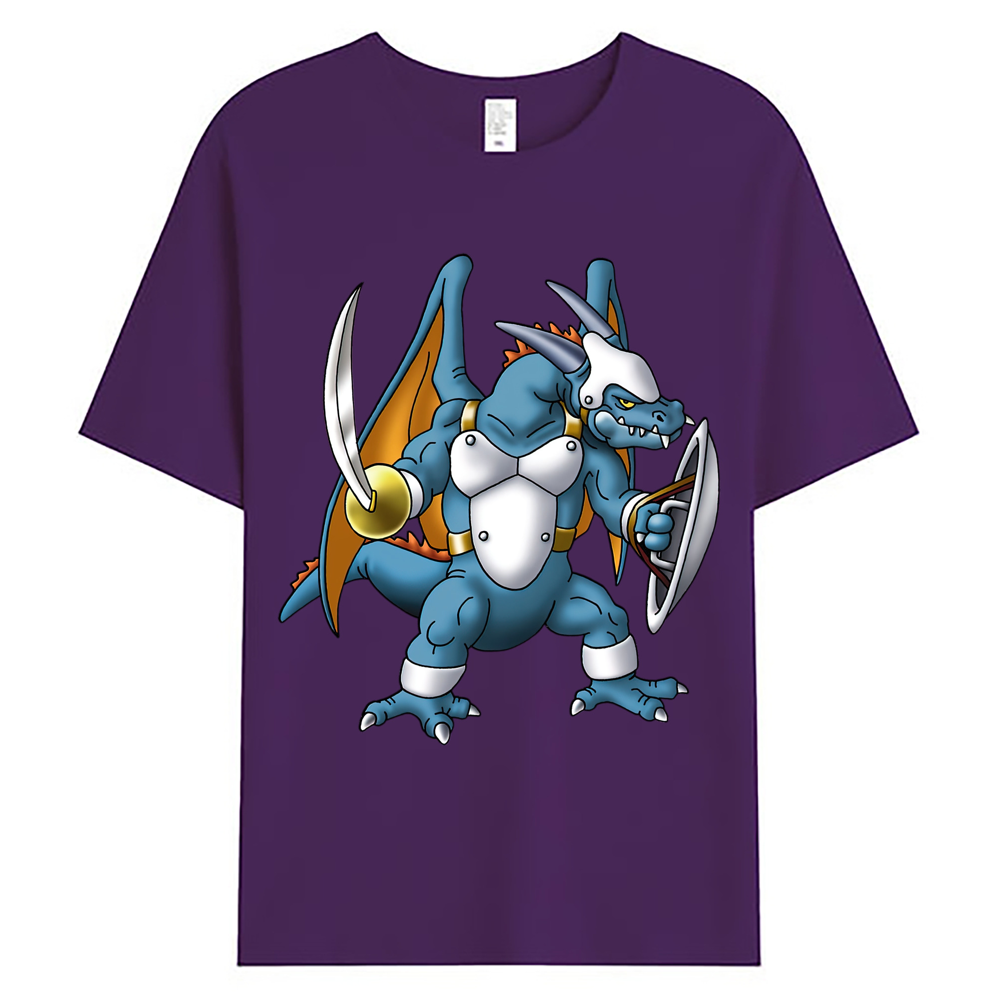 （画像用） ドラゴンクエスト Doragon Kuesuto Dragon Quest 綿100％ メンズ半袖Tシャツ｜肌触りやわらか＆通気性