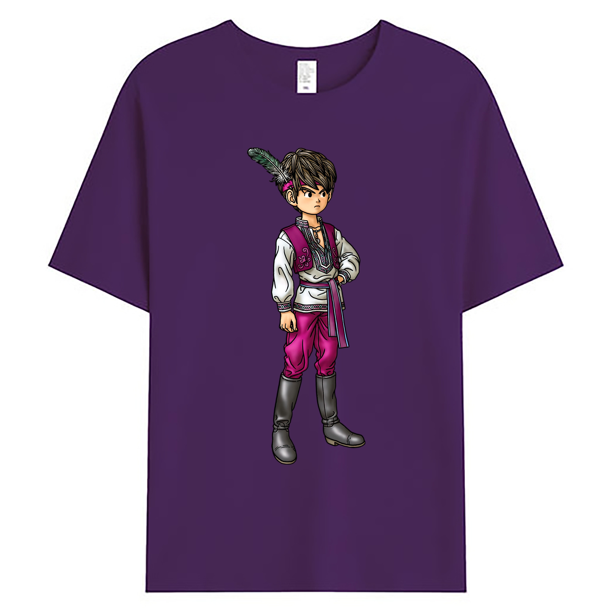 （画像用） ドラゴンクエスト Doragon Kuesuto Dragon Quest 綿100％ メンズ半袖Tシャツ｜肌触りやわらか＆通気性