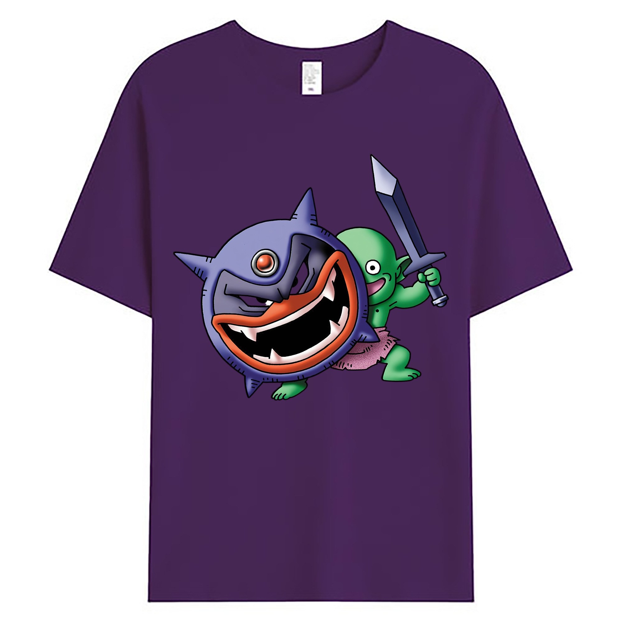 （画像用） ドラゴンクエスト Doragon Kuesuto Dragon Quest 綿100％ メンズ半袖Tシャツ｜肌触りやわらか＆通気性