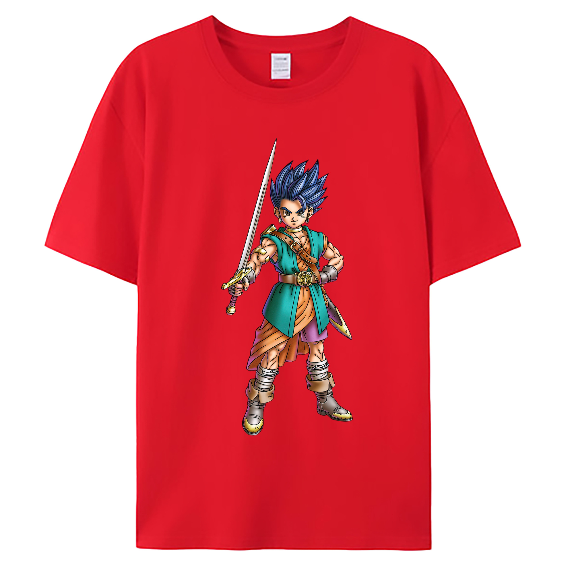 （画像用） ドラゴンクエスト Doragon Kuesuto Dragon Quest 綿100％ メンズ半袖Tシャツ｜肌触りやわらか＆通気性