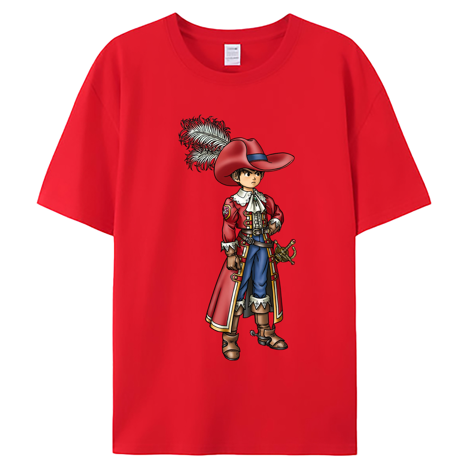 （画像用） ドラゴンクエスト Doragon Kuesuto Dragon Quest 綿100％ メンズ半袖Tシャツ｜肌触りやわらか＆通気性