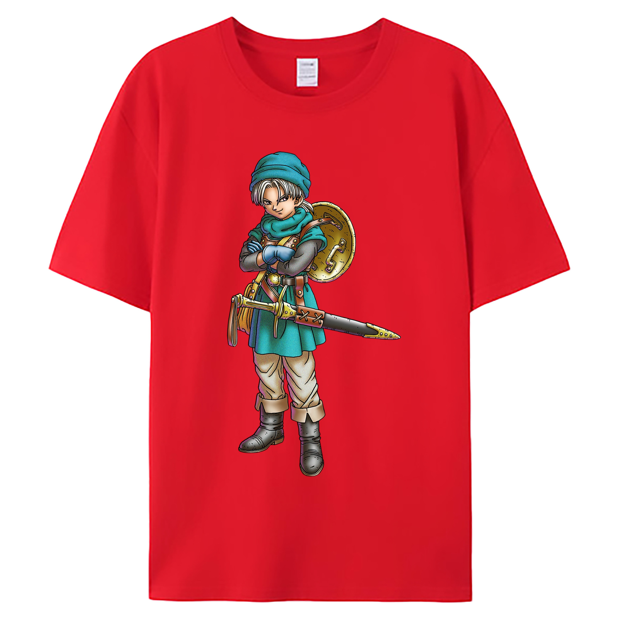 （画像用） ドラゴンクエスト Doragon Kuesuto Dragon Quest 綿100％ メンズ半袖Tシャツ｜肌触りやわらか＆通気性