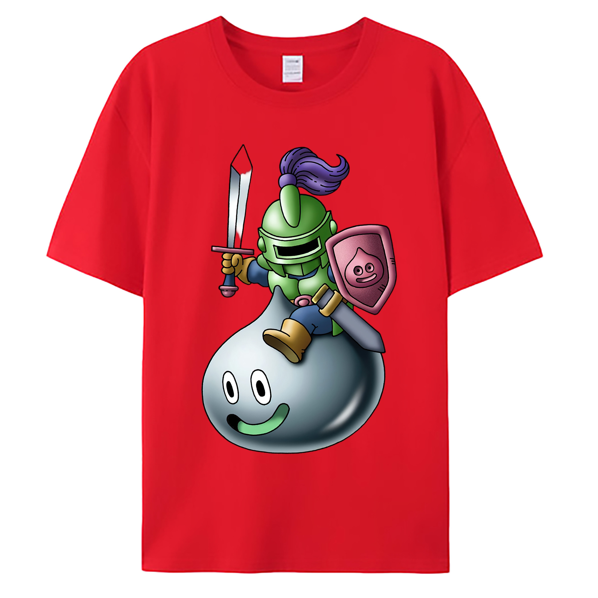 （画像用） ドラゴンクエスト Doragon Kuesuto Dragon Quest 綿100％ メンズ半袖Tシャツ｜肌触りやわらか＆通気性