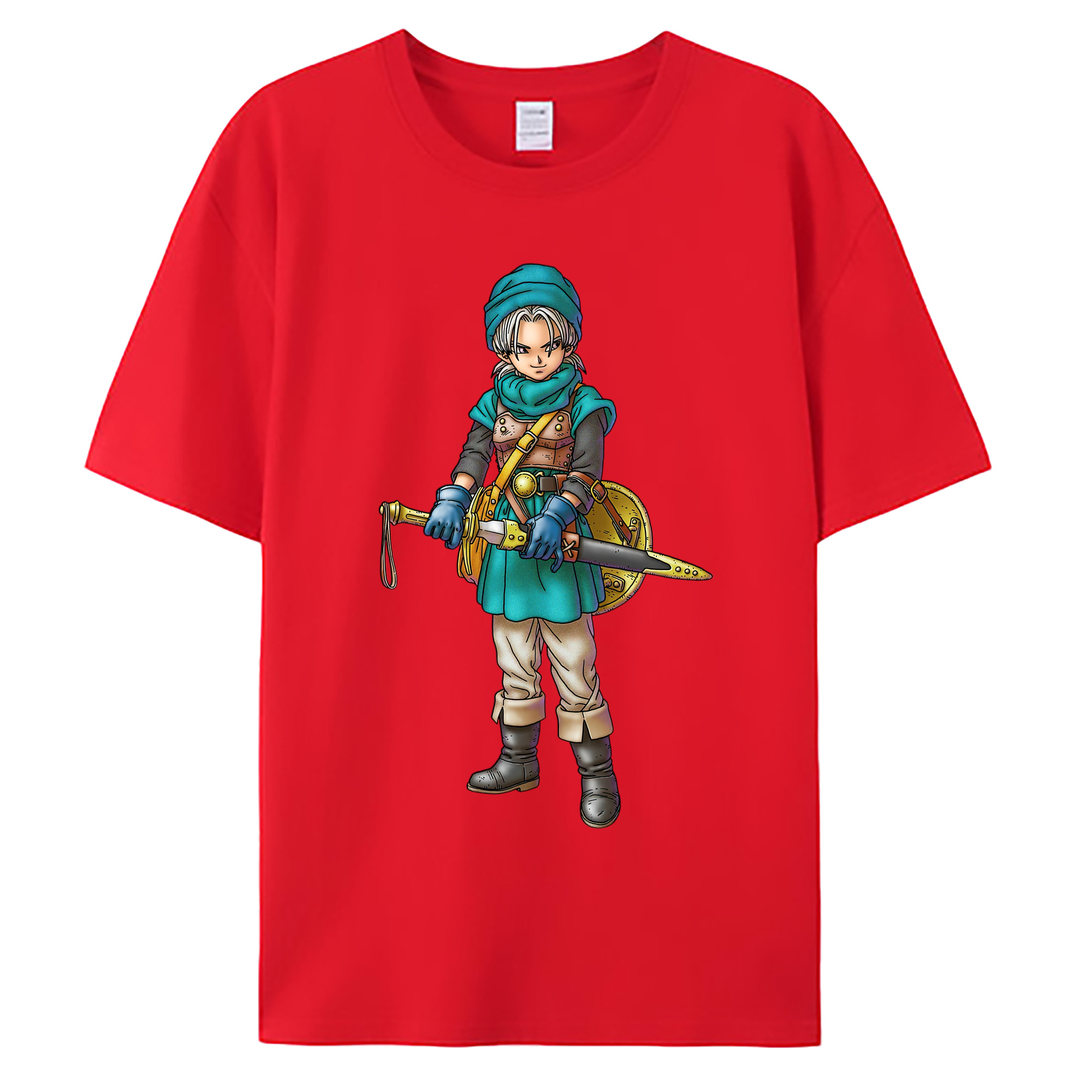 （画像用） ドラゴンクエスト Doragon Kuesuto Dragon Quest 綿100％ メンズ半袖Tシャツ｜肌触りやわらか＆通気性