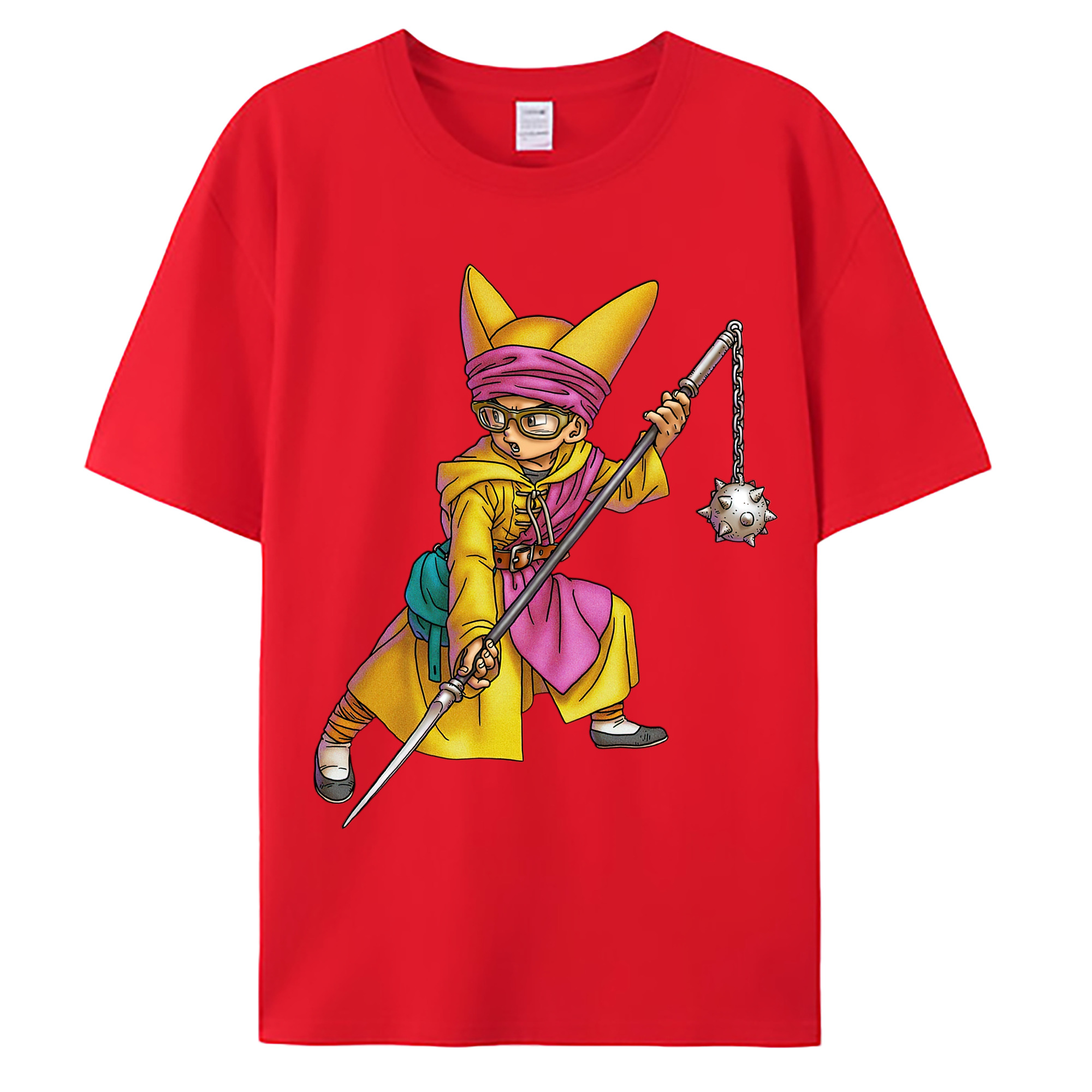 （画像用） ドラゴンクエスト Doragon Kuesuto Dragon Quest 綿100％ メンズ半袖Tシャツ｜肌触りやわらか＆通気性