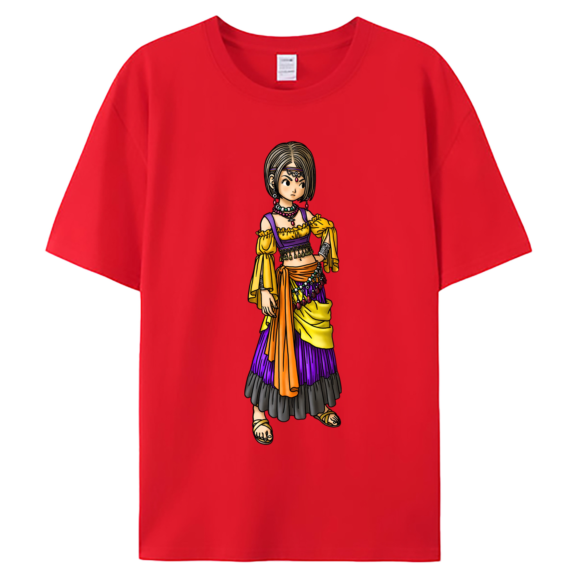 （画像用） ドラゴンクエスト Doragon Kuesuto Dragon Quest 綿100％ メンズ半袖Tシャツ｜肌触りやわらか＆通気性