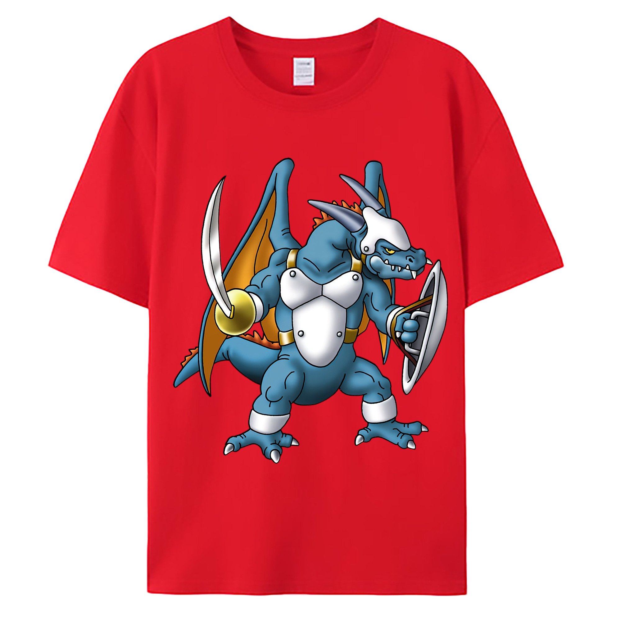 （画像用） ドラゴンクエスト Doragon Kuesuto Dragon Quest 綿100％ メンズ半袖Tシャツ｜肌触りやわらか＆通気性