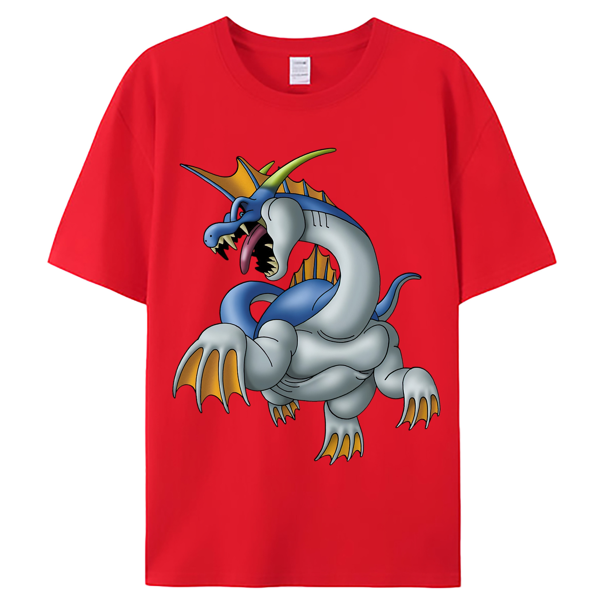 （画像用） ドラゴンクエスト Doragon Kuesuto Dragon Quest 綿100％ メンズ半袖Tシャツ｜肌触りやわらか＆通気性
