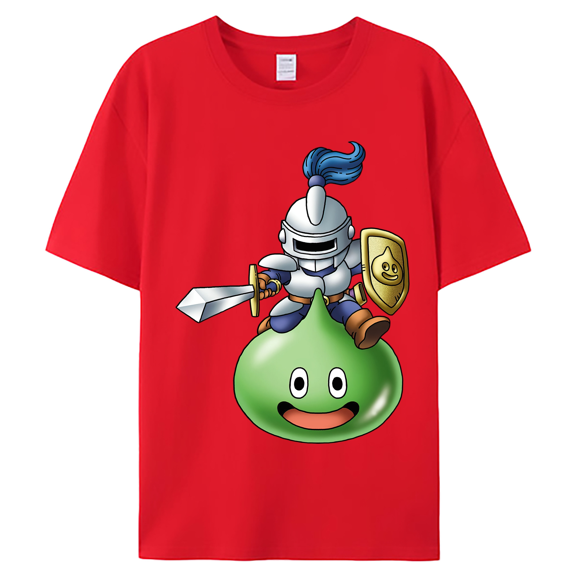 （画像用） ドラゴンクエスト Doragon Kuesuto Dragon Quest 綿100％ メンズ半袖Tシャツ｜肌触りやわらか＆通気性
