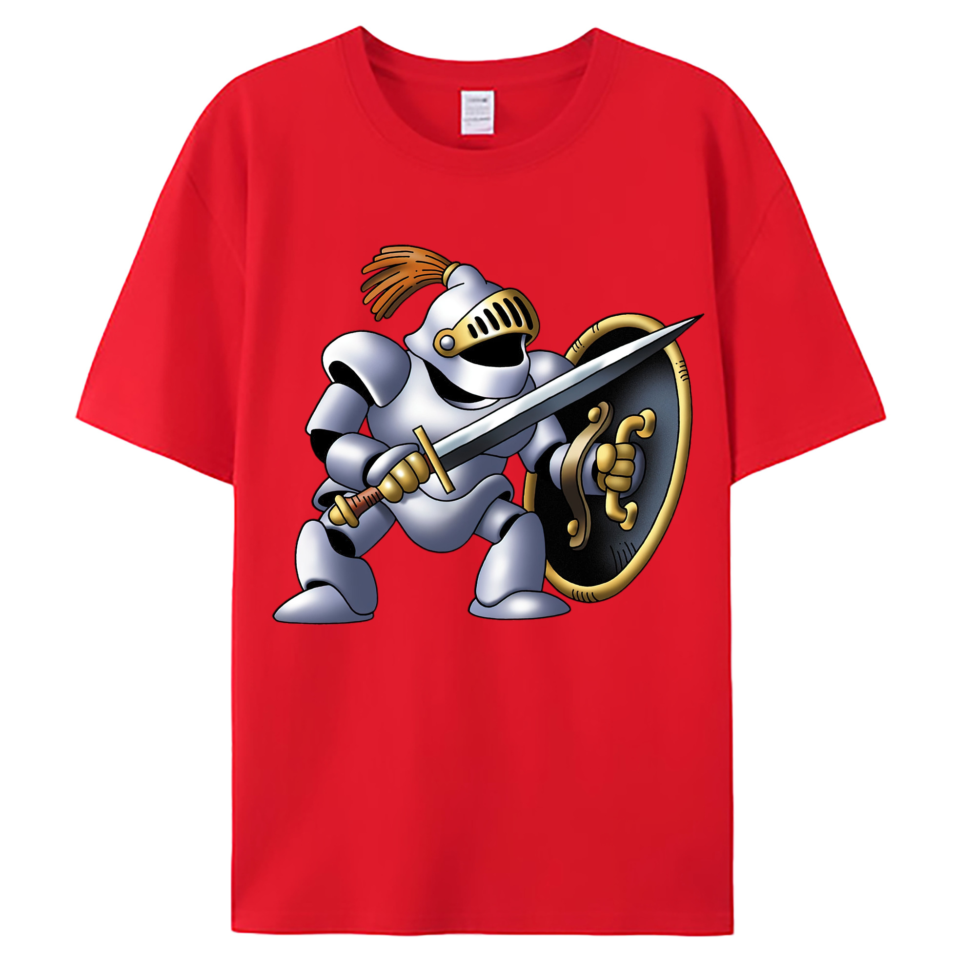 （画像用） ドラゴンクエスト Doragon Kuesuto Dragon Quest 綿100％ メンズ半袖Tシャツ｜肌触りやわらか＆通気性