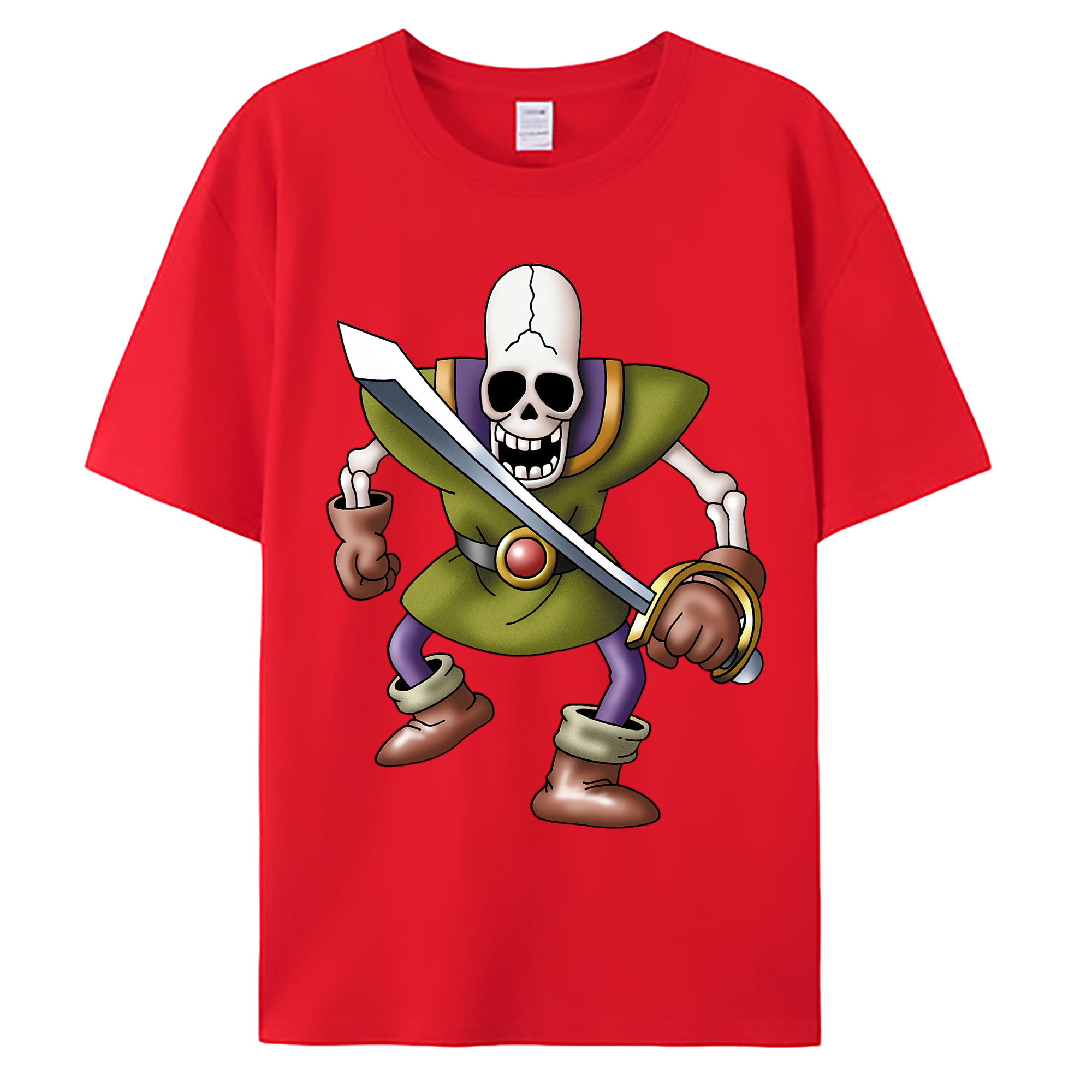 （画像用） ドラゴンクエスト Doragon Kuesuto Dragon Quest 綿100％ メンズ半袖Tシャツ｜肌触りやわらか＆通気性