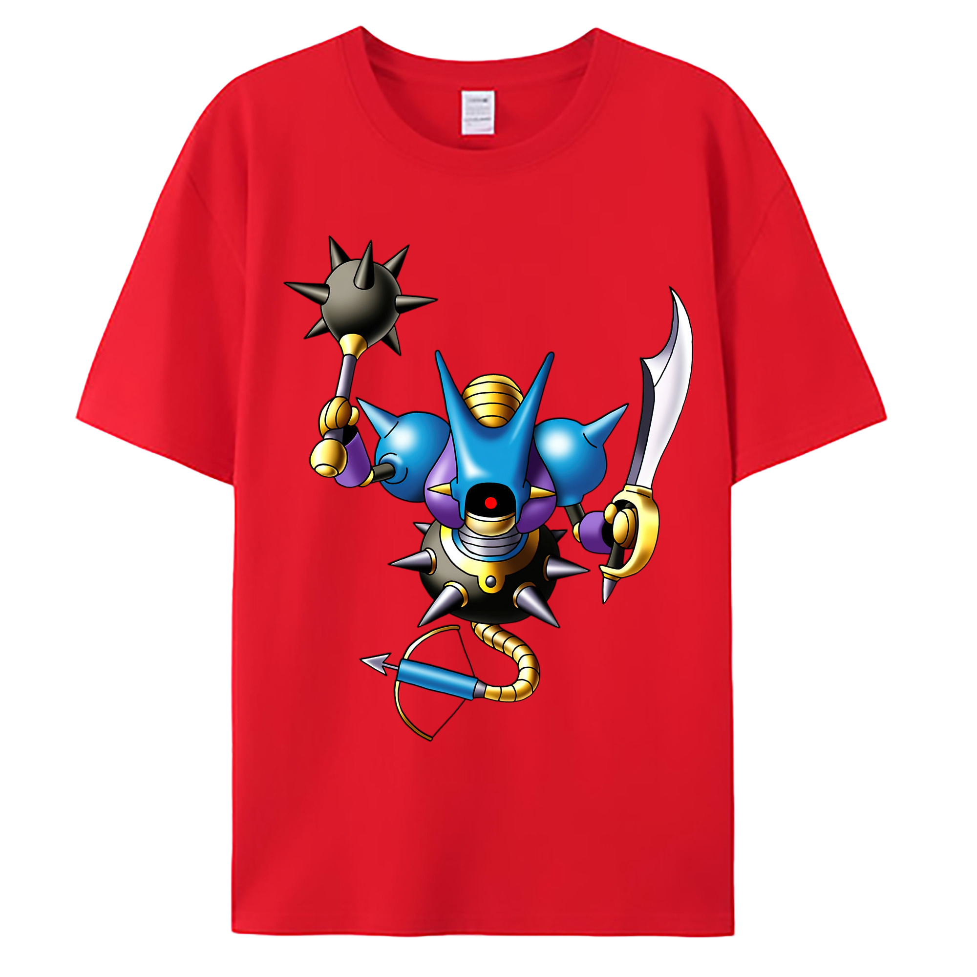 （画像用） ドラゴンクエスト Doragon Kuesuto Dragon Quest 綿100％ メンズ半袖Tシャツ｜肌触りやわらか＆通気性