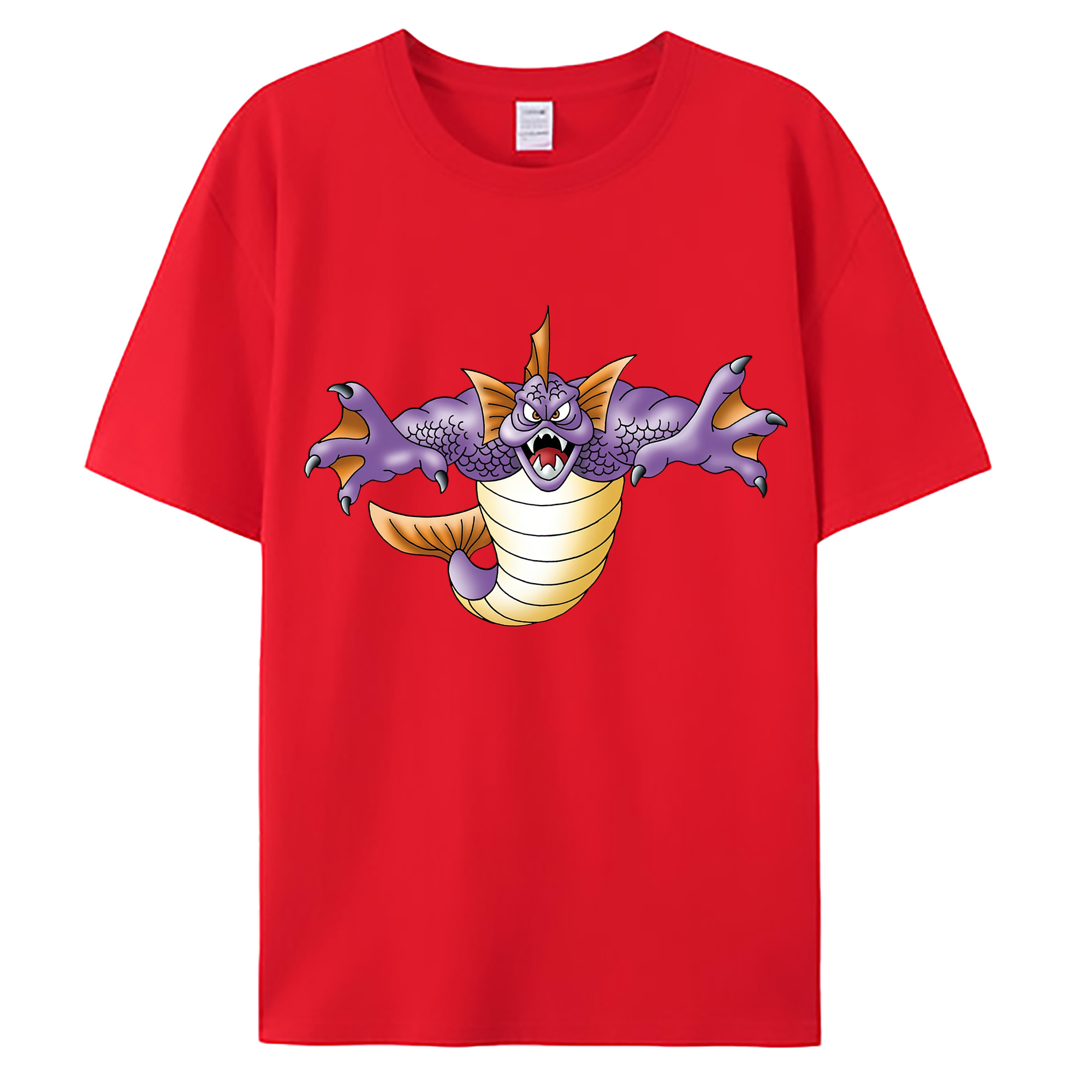（画像用） ドラゴンクエスト Doragon Kuesuto Dragon Quest 綿100％ メンズ半袖Tシャツ｜肌触りやわらか＆通気性