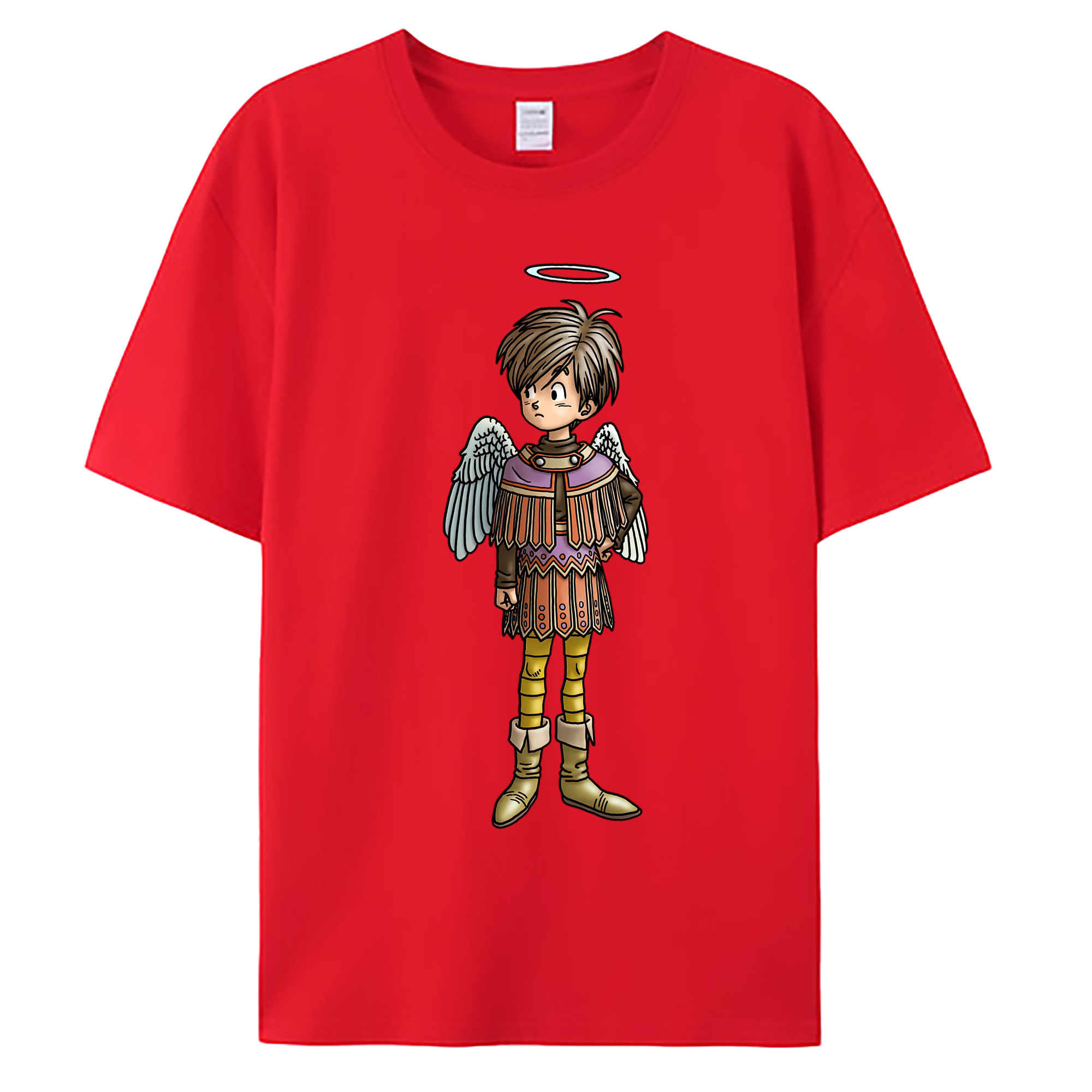（画像用） ドラゴンクエスト Doragon Kuesuto Dragon Quest 綿100％ メンズ半袖Tシャツ｜肌触りやわらか＆通気性