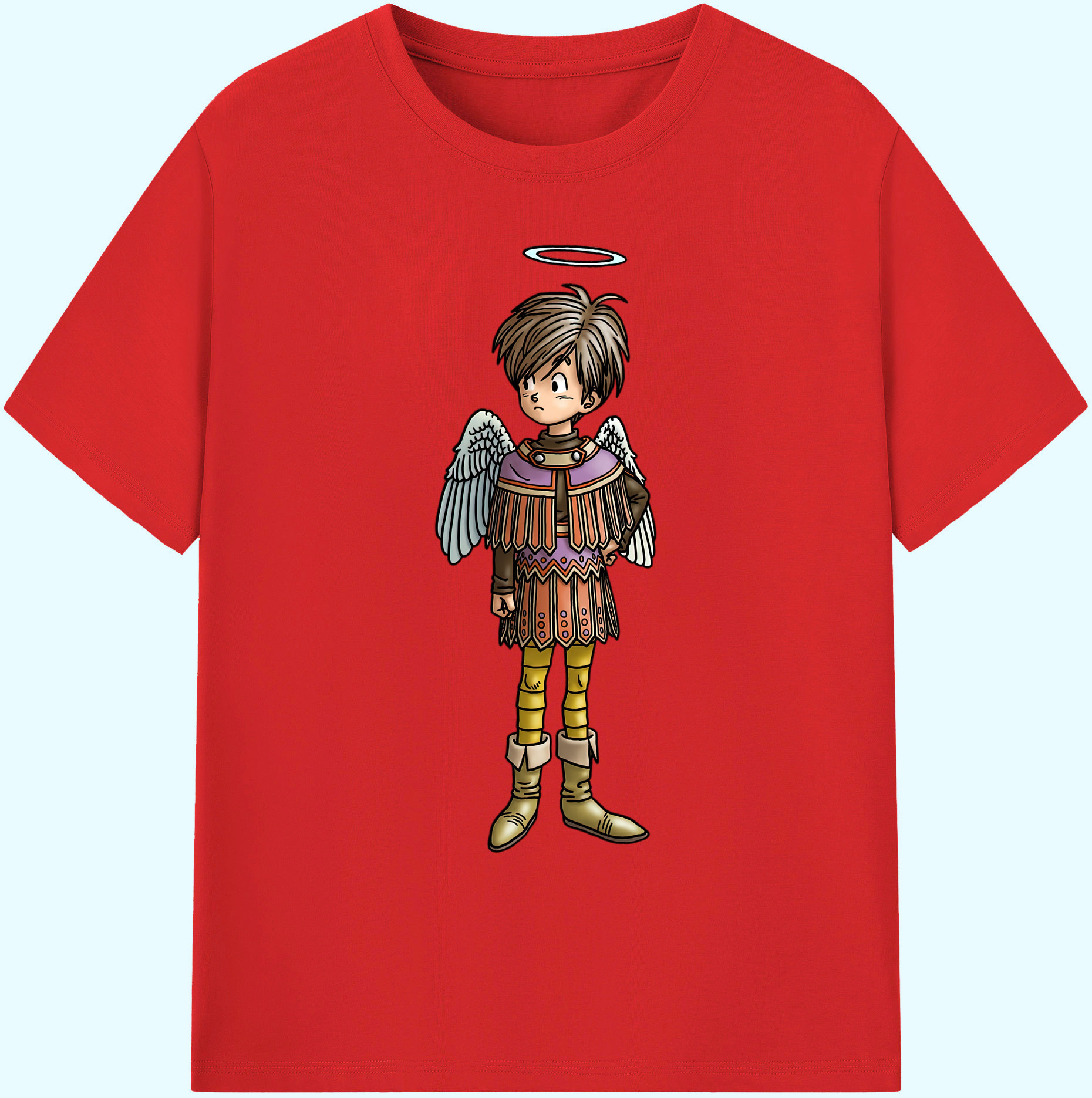 （画像用） ドラゴンクエスト Doragon Kuesuto Dragon Quest 綿100％ メンズ半袖Tシャツ｜肌触りやわらか＆通気性