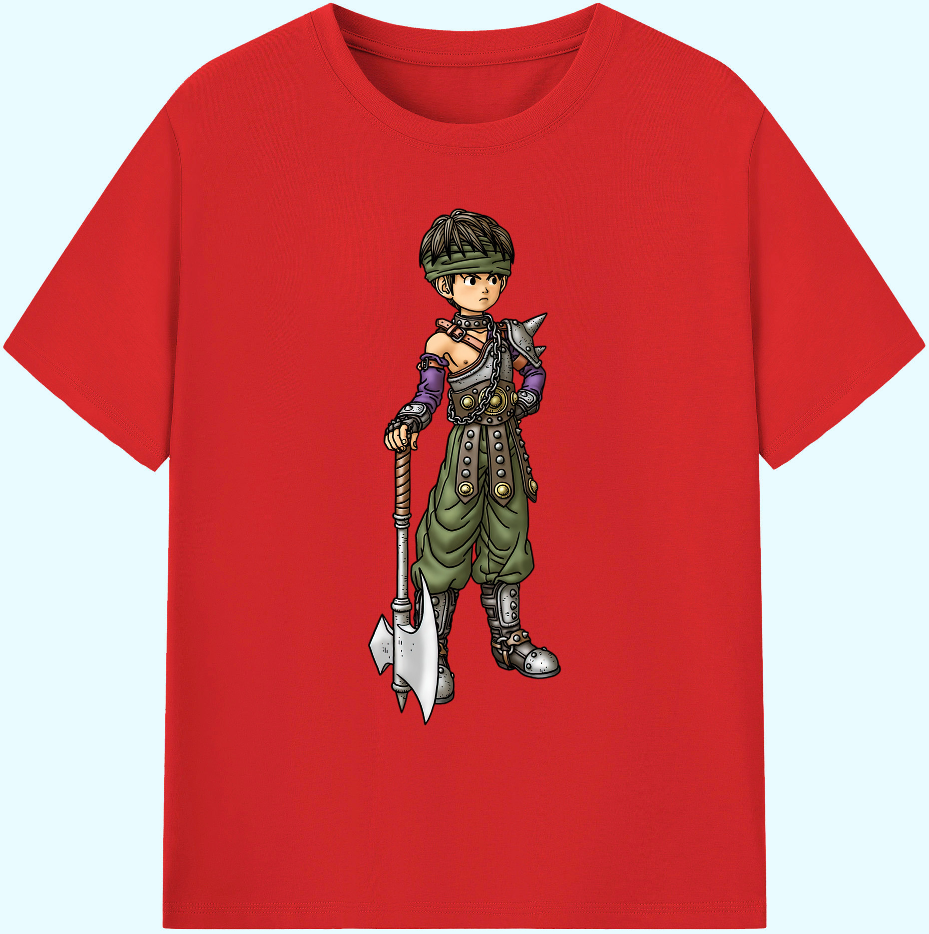 （画像用） ドラゴンクエスト Doragon Kuesuto Dragon Quest 綿100％ メンズ半袖Tシャツ｜肌触りやわらか＆通気性