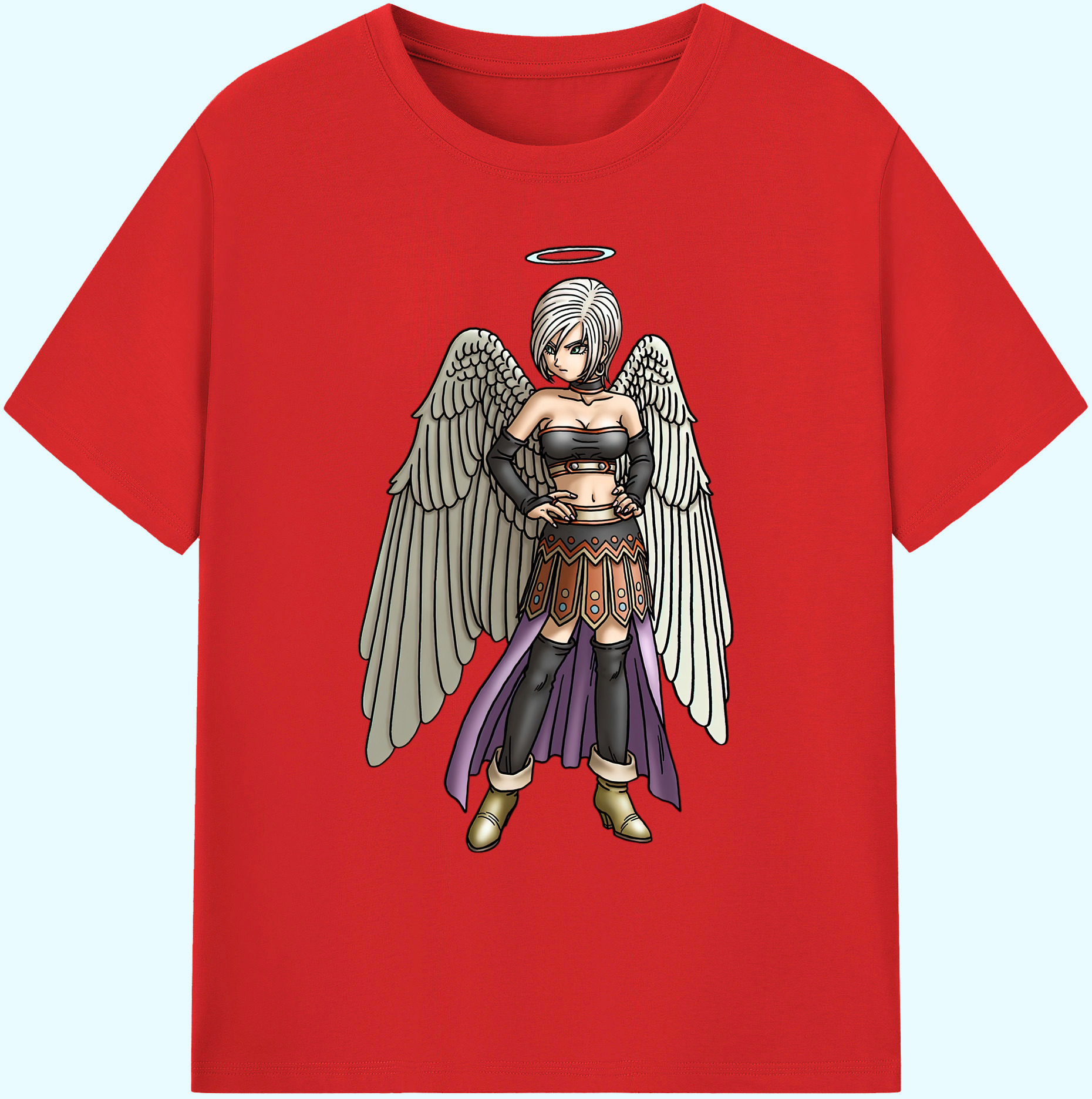 （画像用） ドラゴンクエスト Doragon Kuesuto Dragon Quest 綿100％ メンズ半袖Tシャツ｜肌触りやわらか＆通気性
