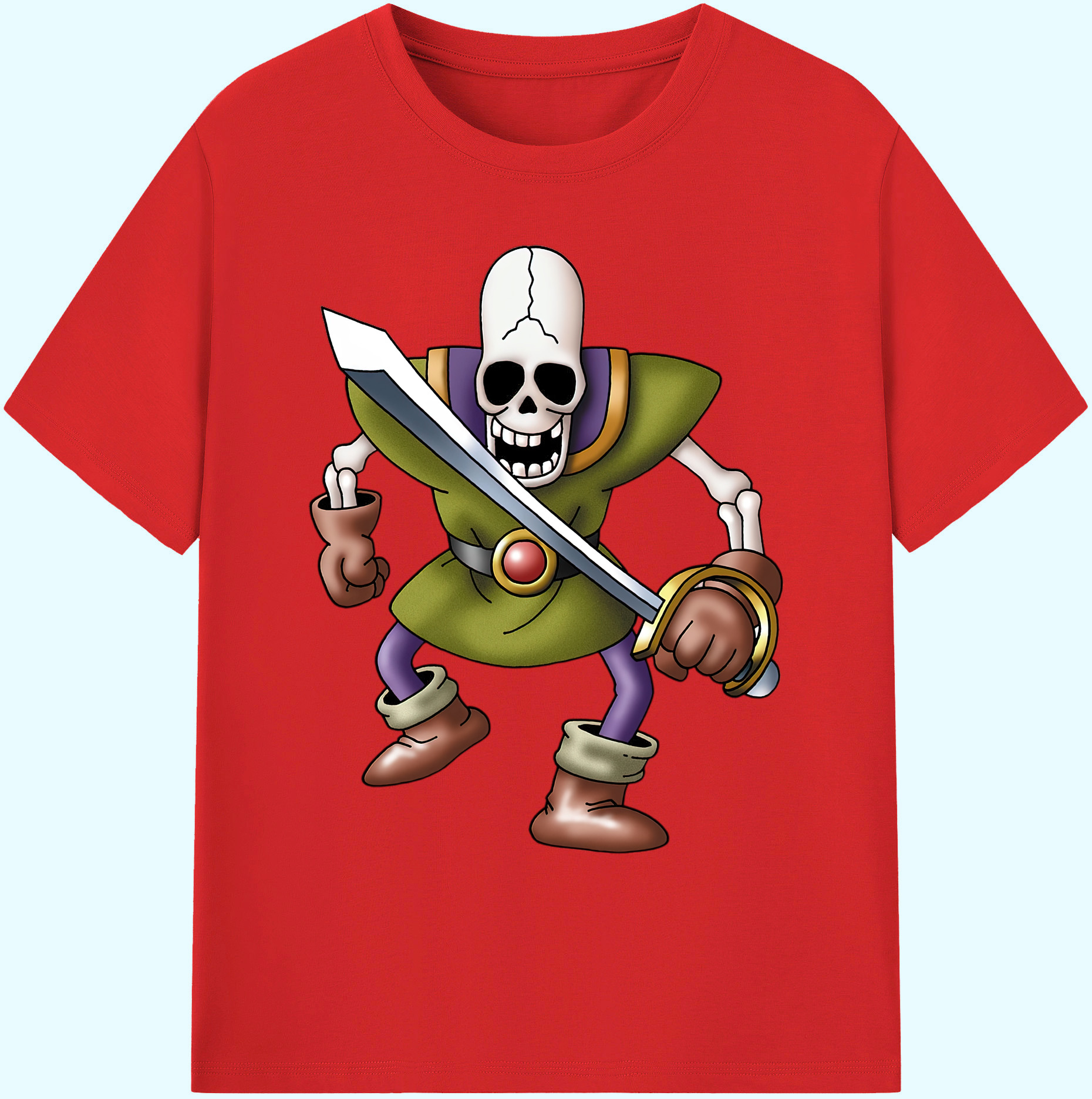 （画像用） ドラゴンクエスト Doragon Kuesuto Dragon Quest 綿100％ メンズ半袖Tシャツ｜肌触りやわらか＆通気性