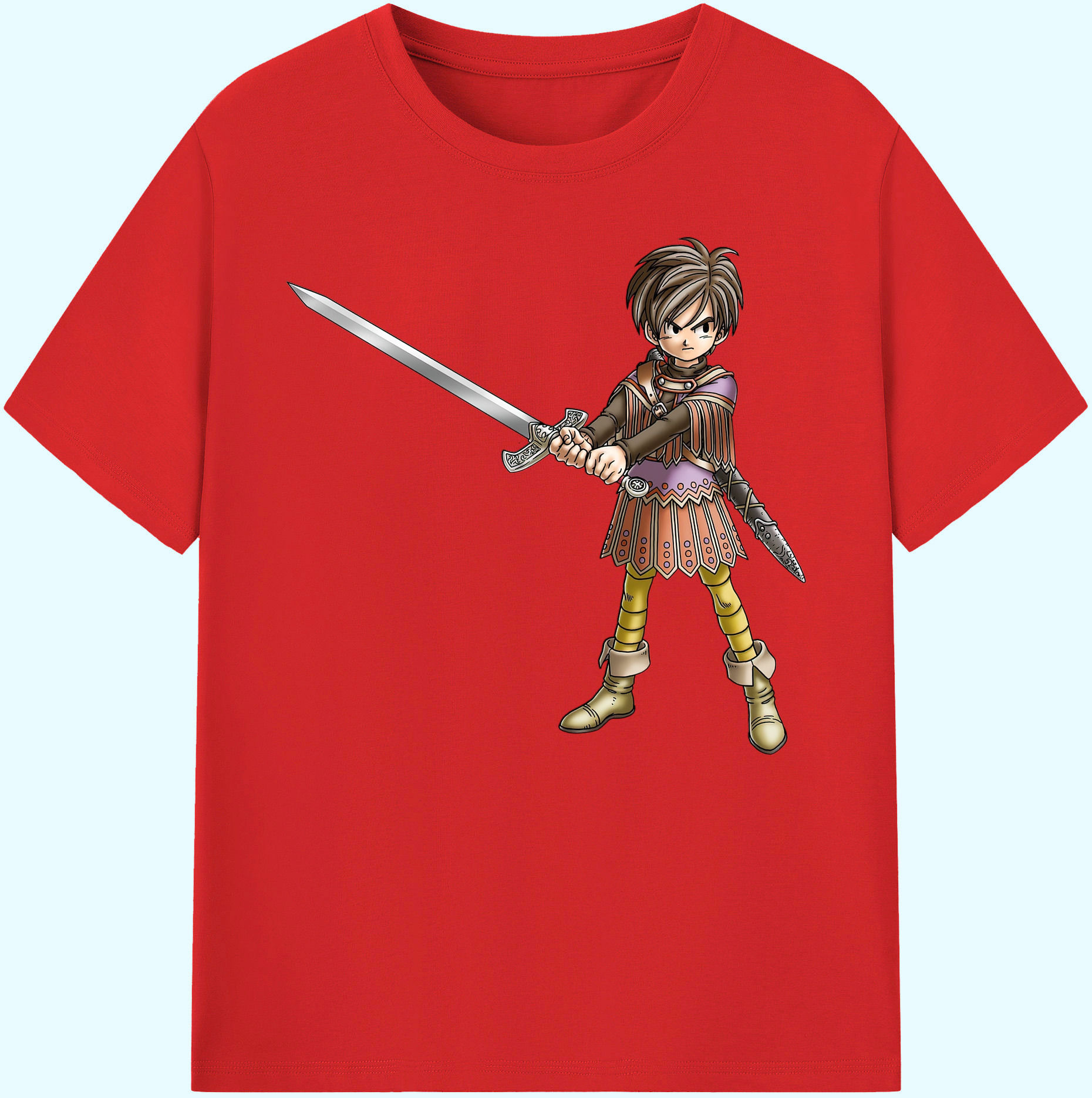 （画像用） ドラゴンクエスト Doragon Kuesuto Dragon Quest 綿100％ メンズ半袖Tシャツ｜肌触りやわらか＆通気性