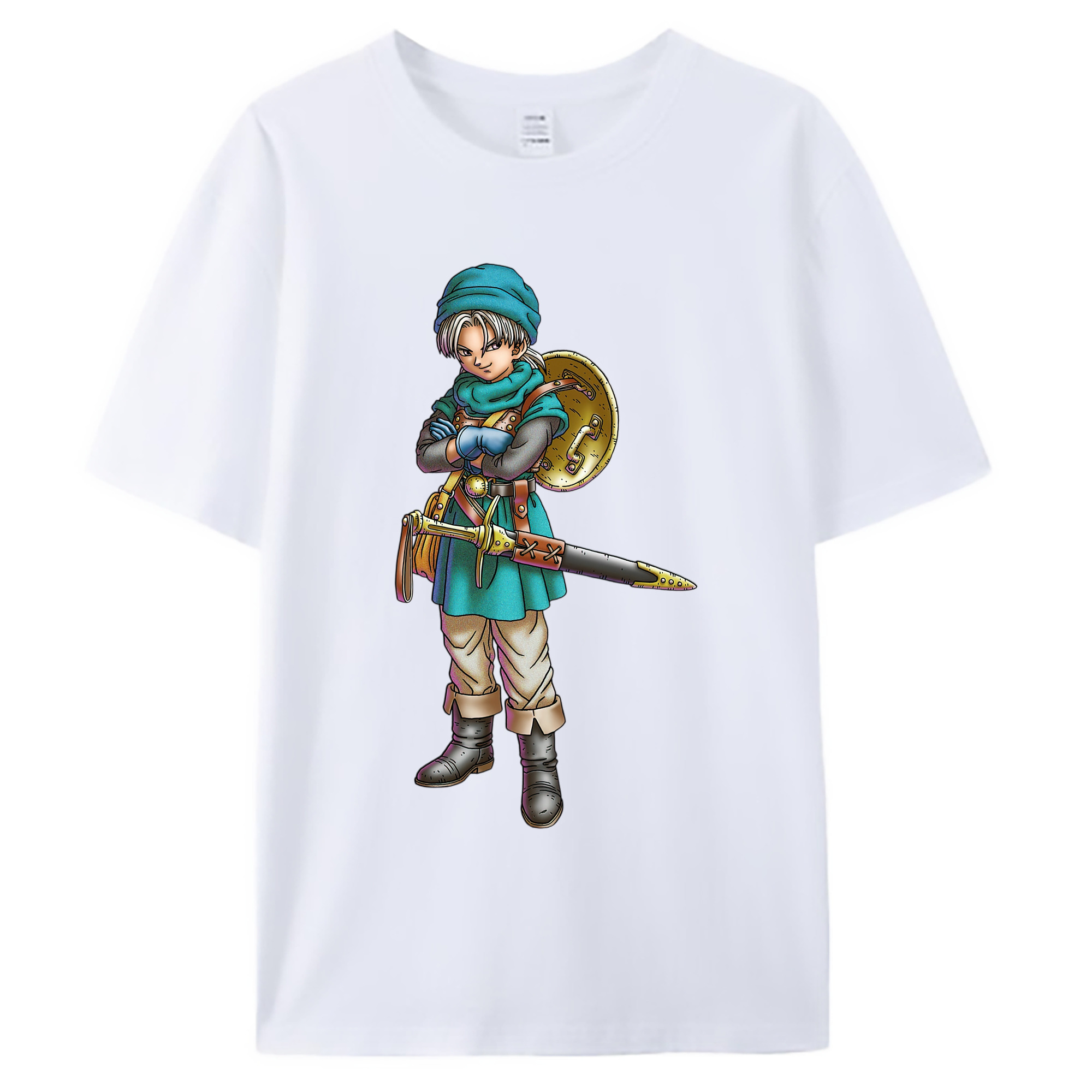 （画像用） ドラゴンクエスト Doragon Kuesuto Dragon Quest 綿100％ メンズ半袖Tシャツ｜肌触りやわらか＆通気性